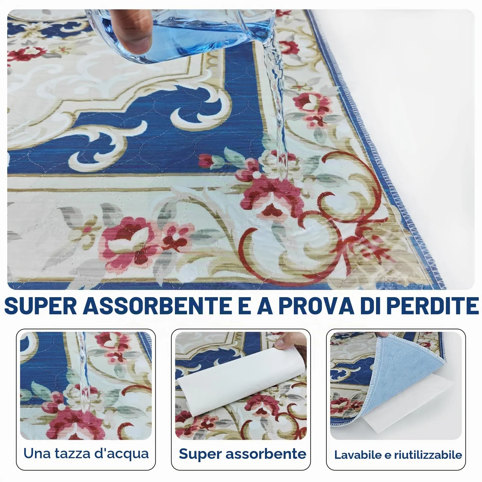 YOSEPATI Tappetini lavabili per cani, 2 tappetini con feromoni, 122x92 cm - immagine 5