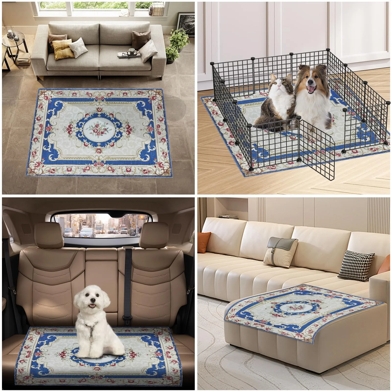 YOSEPATI Tappetini lavabili per cani, 2 tappetini con feromoni, 122x92 cm - immagine 8