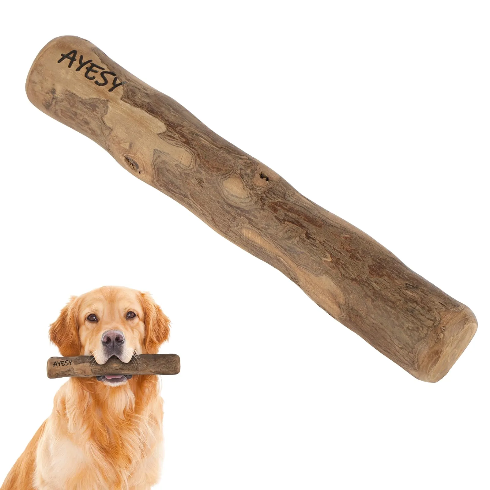 AYESY Legno di Caffè per Cani, M Bastone da Masticare Naturale, Giocattolo per per Cani e Cuccioli, Cura dei Denti e Allevia l'ansia, Bastoncino da Masticare per Cane Indistruttibile 100% Naturale - immagine 9