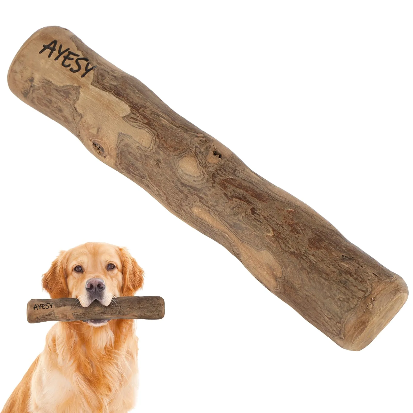 AYESY Legno di Caffè per Cani, L Bastone da Masticare Naturale, Giocattolo per per Cani e Cuccioli, Cura dei Denti e Allevia l'ansia, Bastoncino da Masticare per Cane Indistruttibile 100% Naturale - immagine 9