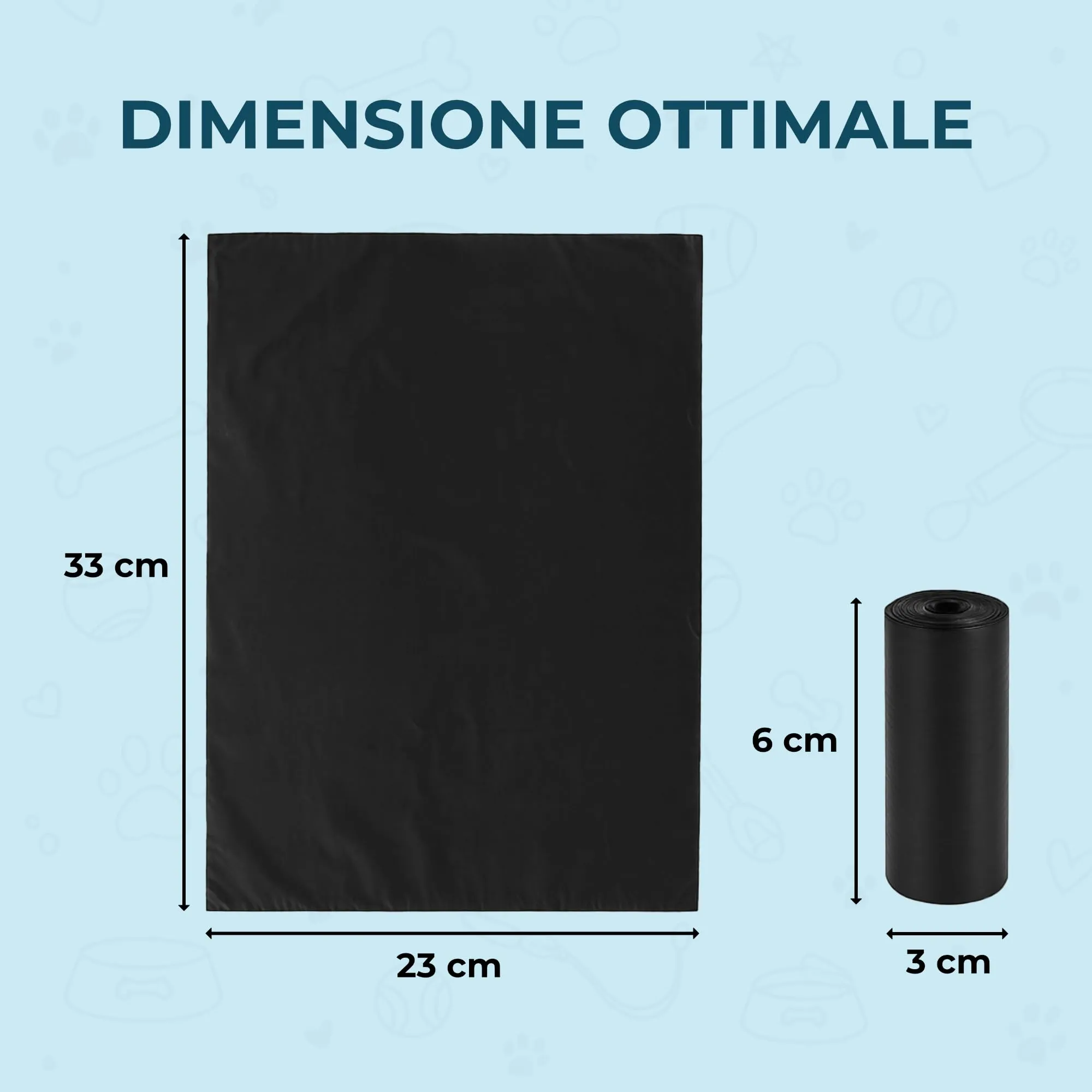 PORTENTUM Sacchetti Igienici Cane, 600 Pezzi (40 Rotoli), Neri - Extra Resistenti, Antiperdita e di Facile Apertura, Sacchetti per Cacca di Cane in Materiale Riciclato e Senza Profumo - immagine 3