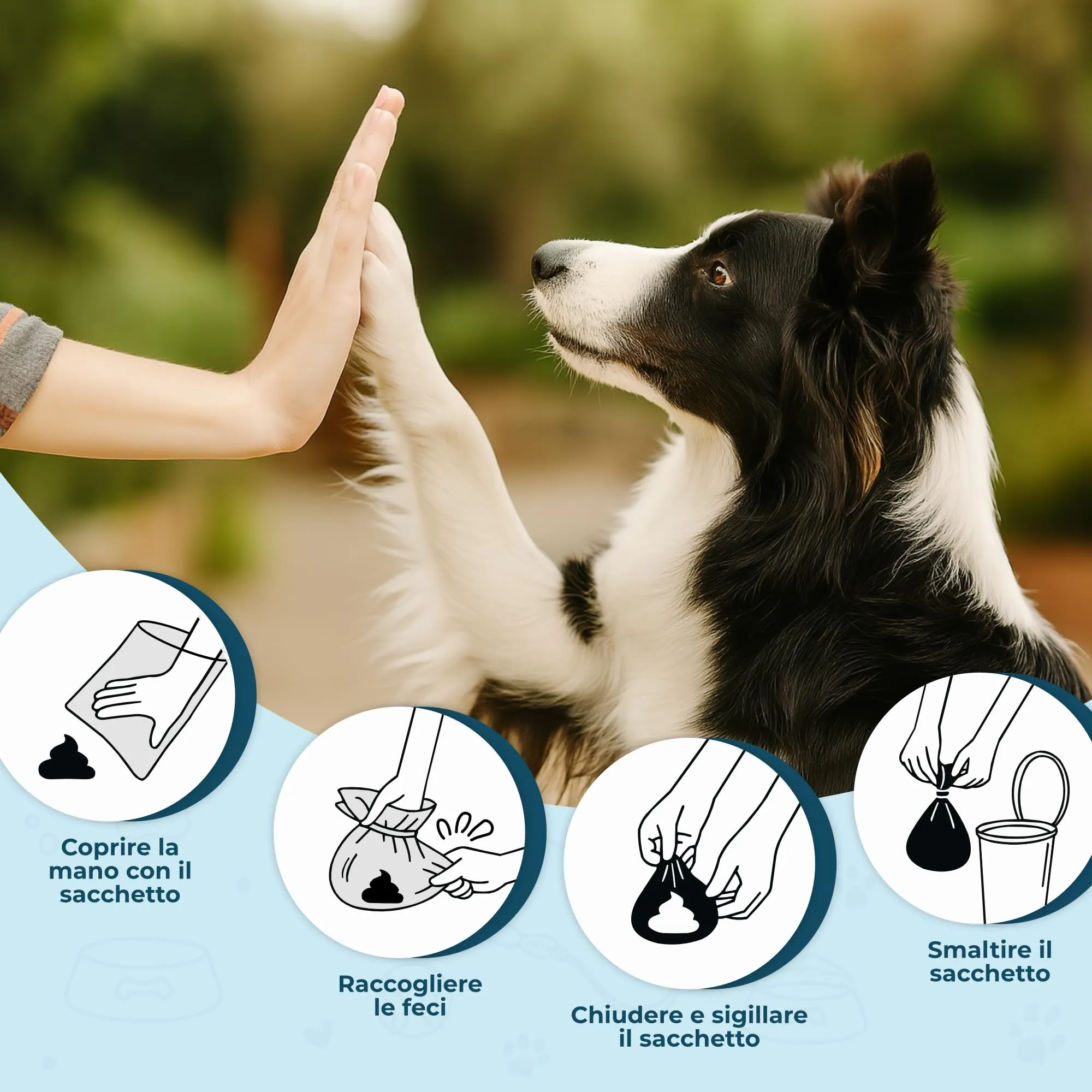 PORTENTUM Sacchetti Igienici Cane, 600 Pezzi (40 Rotoli), Neri - Extra Resistenti, Antiperdita e di Facile Apertura, Sacchetti per Cacca di Cane in Materiale Riciclato e Senza Profumo - immagine 5