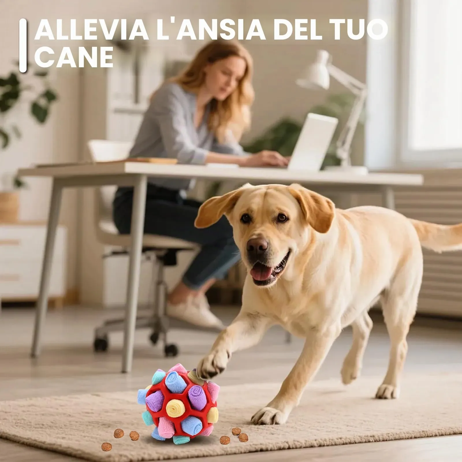 BINYI Tappetino Snuffle Mat per Cani Giochi Interattivi per Cane Indistruttibile Giocattoli Palla da Fiuto per Addestramento per Giochi Cani di Piccola Taglia Media Grandi - immagine 6