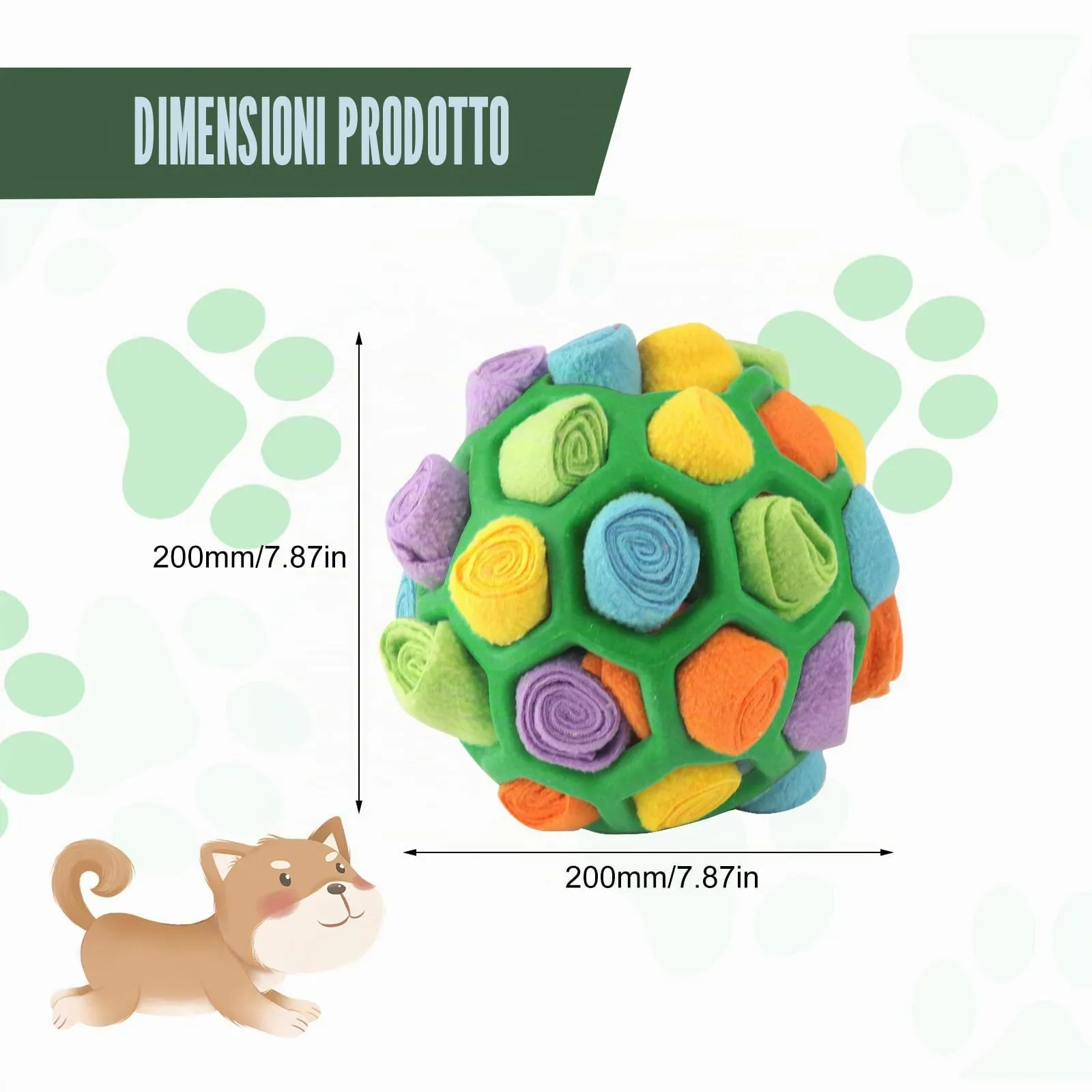 BINYI Tappetino Snuffle Mat per Cani Giochi Interattivi per Cane Indistruttibile Giocattoli Palla da Fiuto per Cani Addestramento - immagine 3