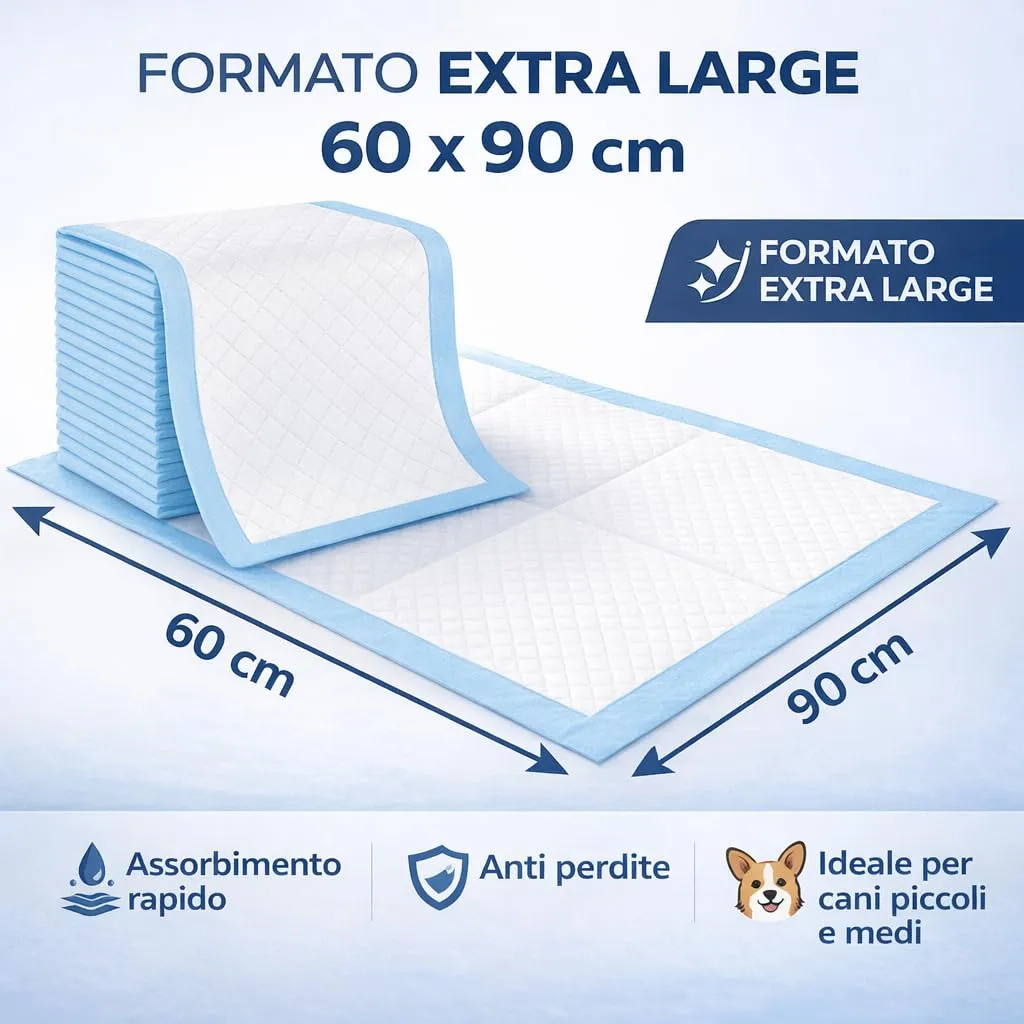 FRANDEA Traversine Igieniche per Cani 60x90 Assorbenti Tappetini 40 Pezzi - immagine 2