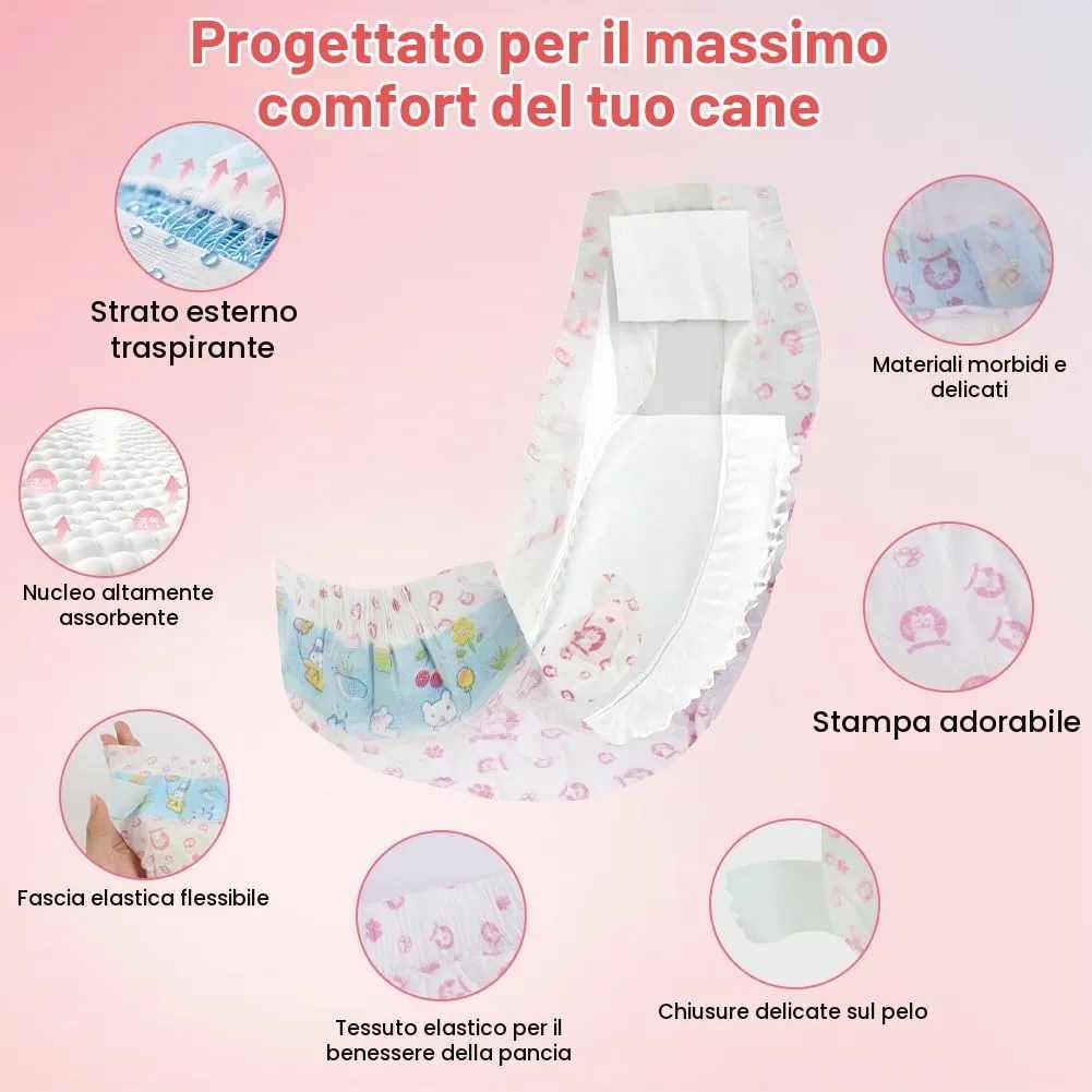 OFFCUP Pannolini USA E Getta, 20 Pannolini per Can, Fascia per Cani cagna - immagine 3