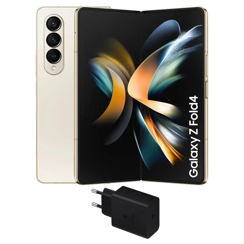 Samsung Galaxy Z Fold4 12/256GB Beige sbloccato + caricatore da muro 25W - immagine 1