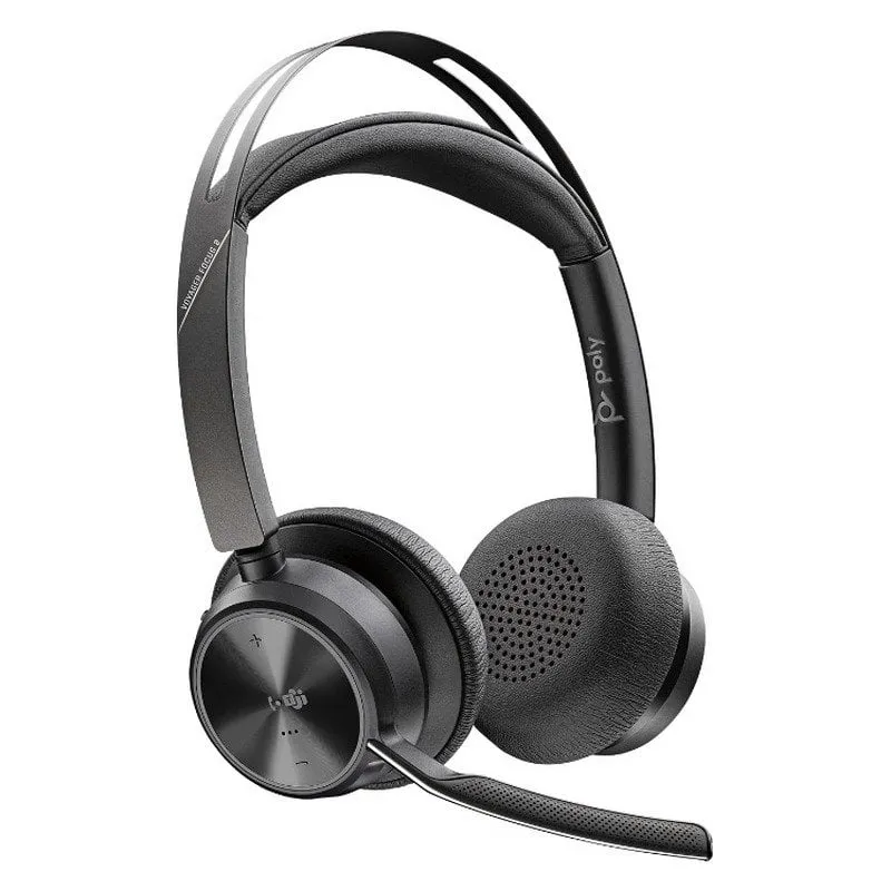 Cuffie Poly Voyager Focus 2 UC USB-A/Bluetooth con certificazione Microsoft Teams nere - immagine 1