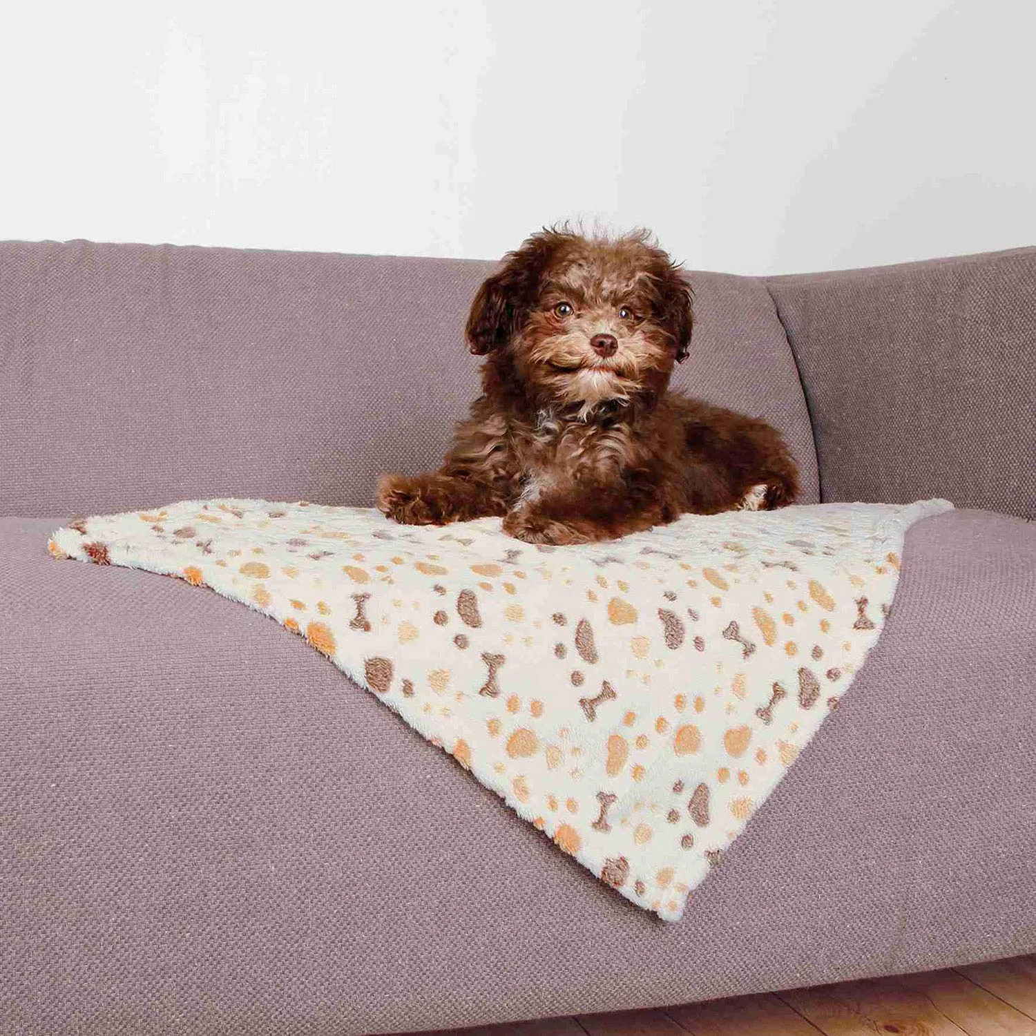 Trixie 37177, Coperta Lingo, Bianco/Beige, 75 × 50 cm - immagine 2