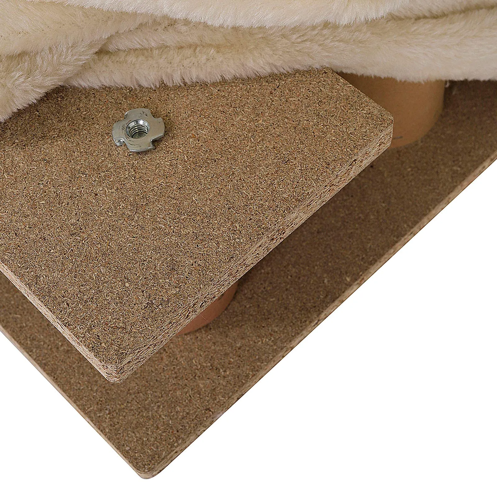 lionto Scala per Animali con Fodera Peluche, 3 Gradini, fino 50 kg, Beige - immagine 6