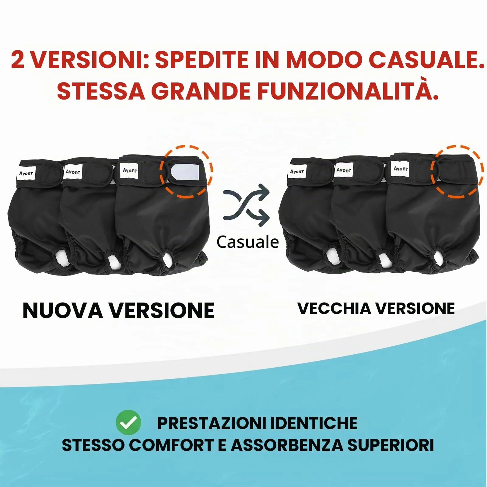 Avont Pannolini Cane Lavabili[3 Pezzi], Mutandina per Cane Femmina Altamente Assorbenti, Impermeabile e Riutilizzabili, Lavabili in Lavatrice -Nero - immagine 8