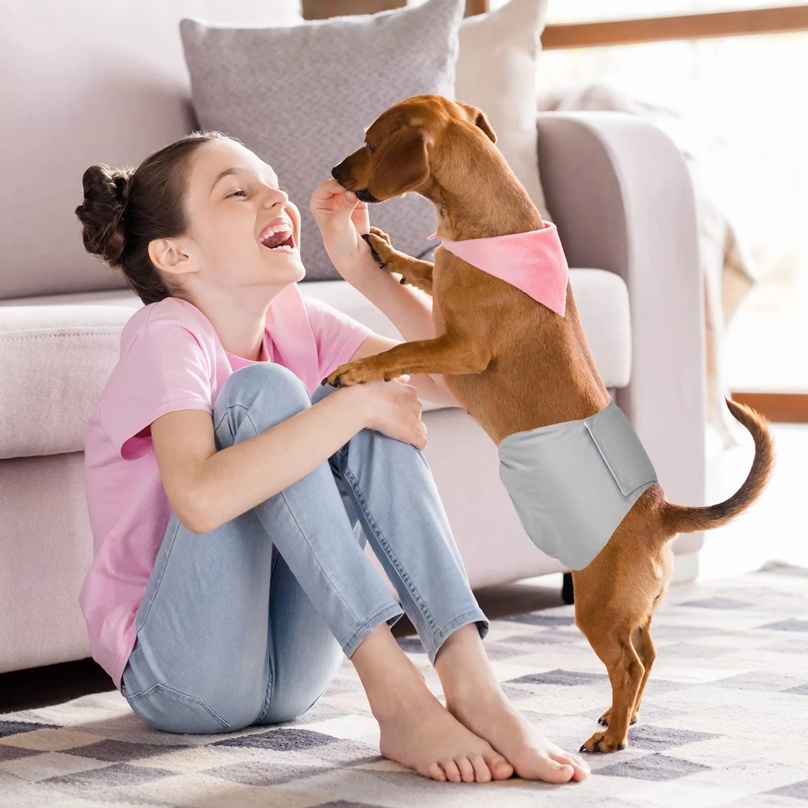 [3 Pezzi] Avont Pannolini Cani Maschi, Fascia Igienica per Cane Maschi Altamente Assorbenti, Mutandina per Cane, Impermeabile e Riutilizzabili, Lavabili in Lavatrice -XL - immagine 7