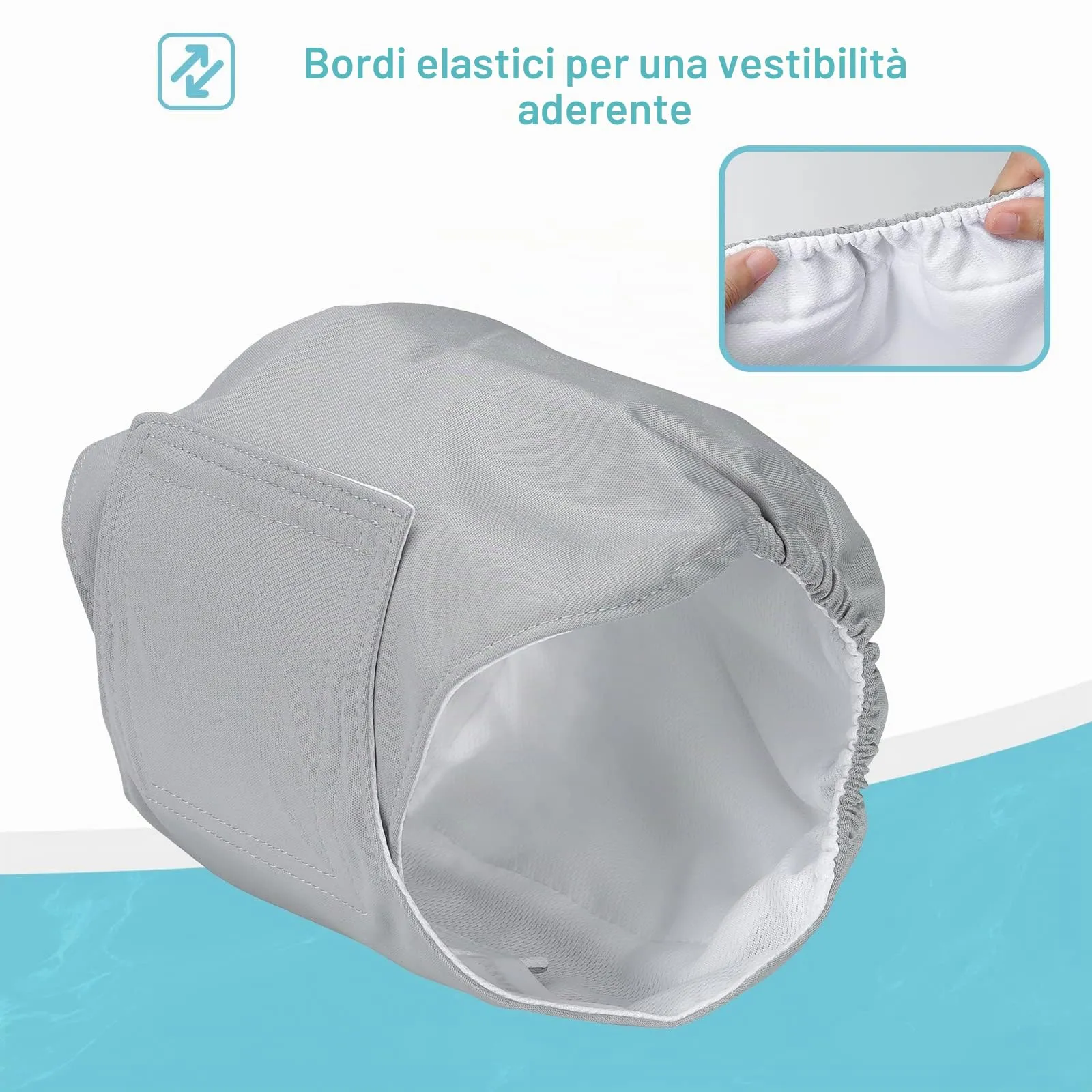 [3 Pezzi] Avont Pannolini Cani Maschi, Fascia Igienica per Cane Maschi Altamente Assorbenti, Mutandina per Cane, Impermeabile e Riutilizzabili, Lavabili in Lavatrice -XXL - immagine 5