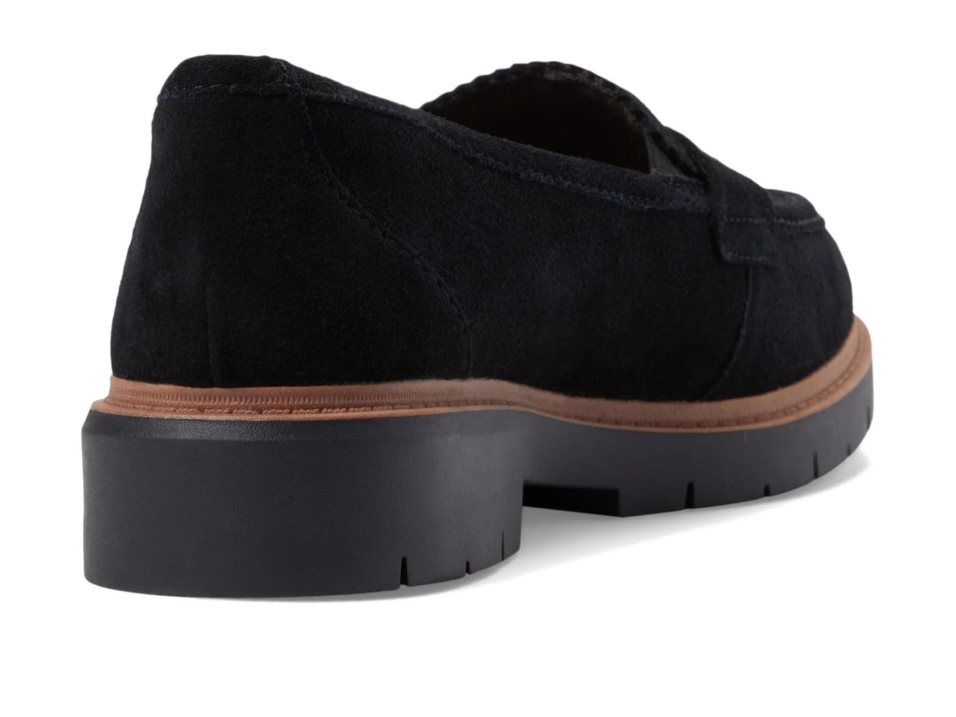 Clarks Westlynn Bella, Mocassino Donna, Pelle Scamosciata Nera, 9.5 - immagine 7