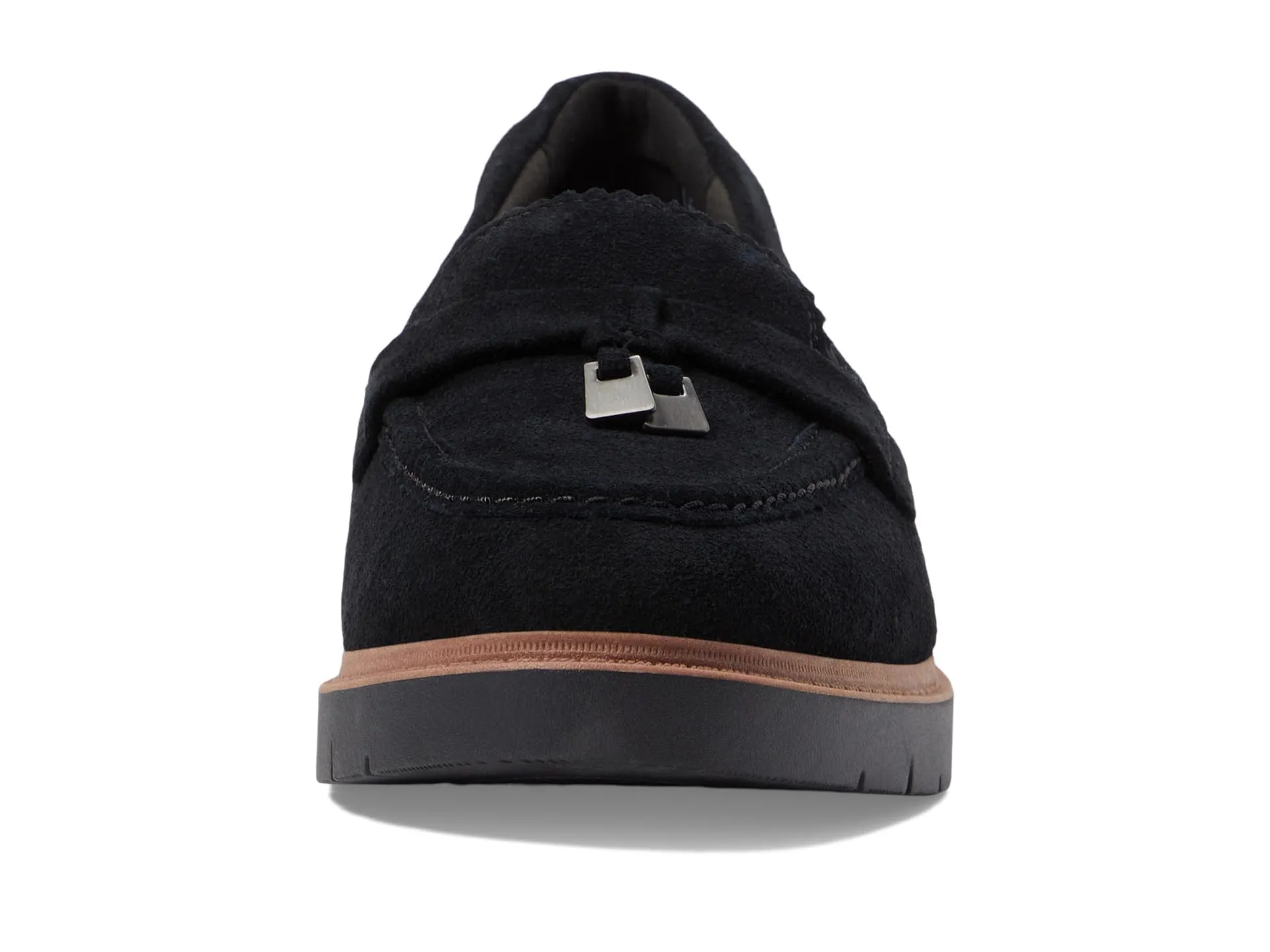 Clarks Westlynn Bella, Mocassino Donna, Pelle Scamosciata Nera, 9.5 - immagine 8