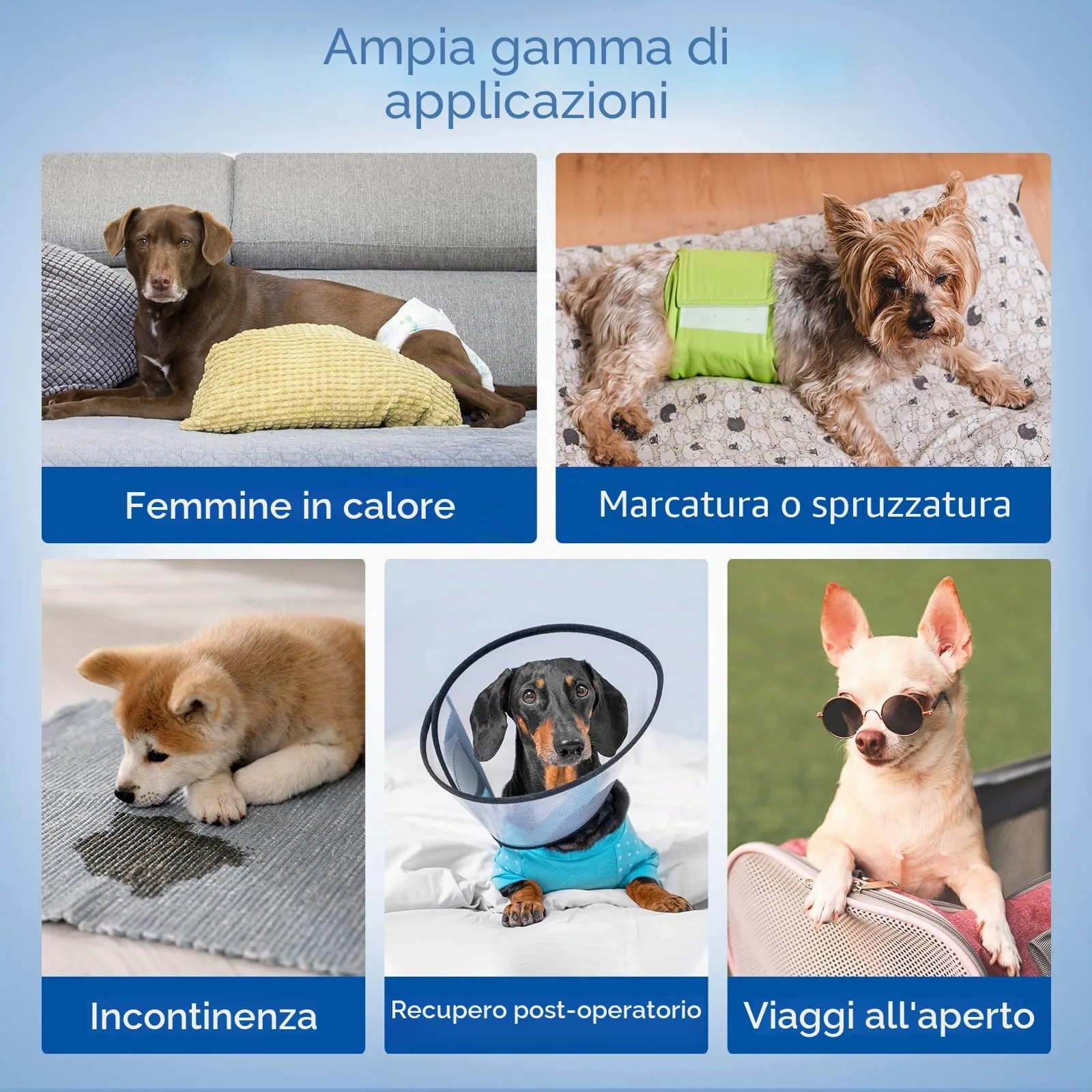 MICOOYO Fodere per pannolini usa e getta per cani, super assorbenti, adatti alla maggior parte dei pannolini per cani (M-50) - immagine 3