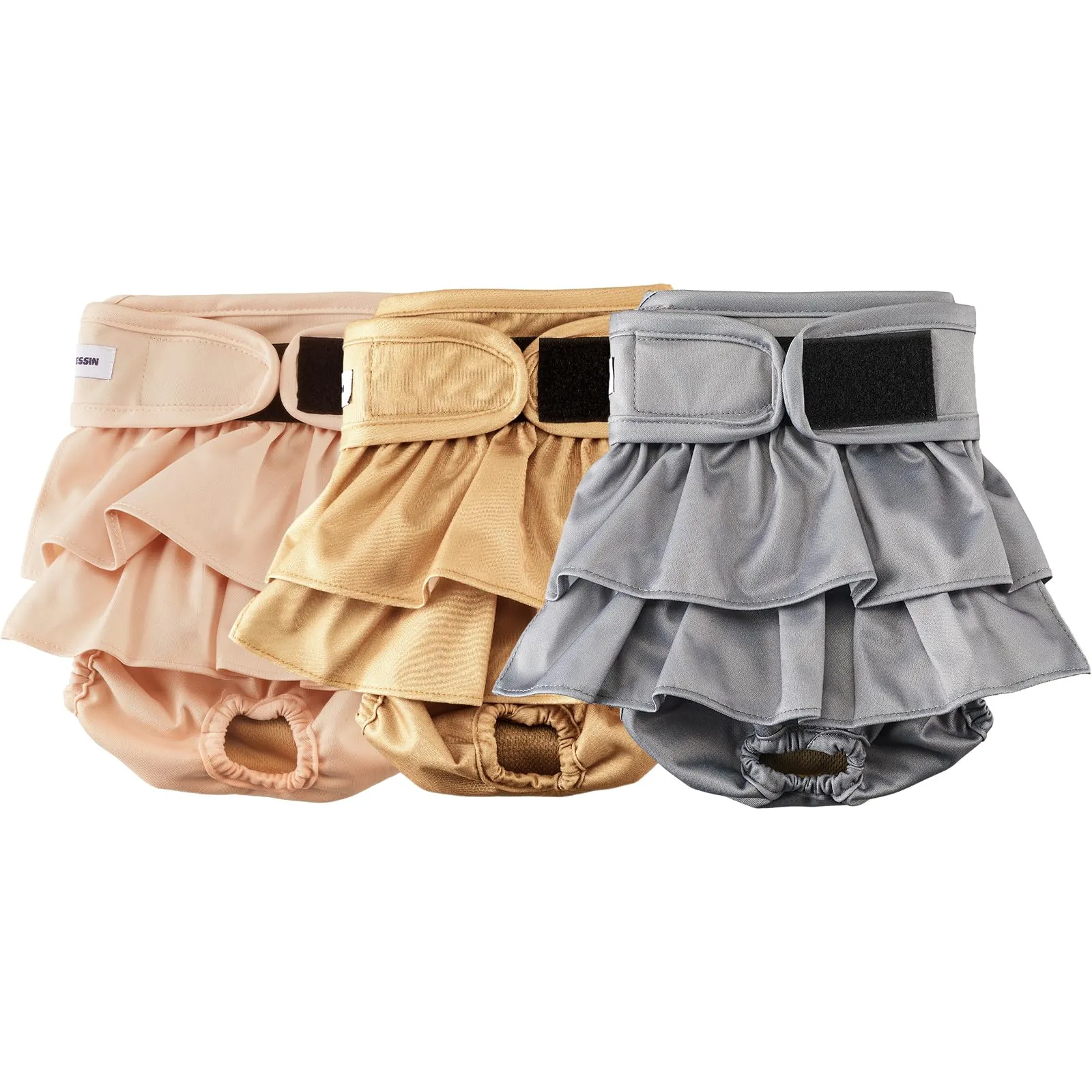 Pannolini riutilizzabili per cani femmina, lavabili, premium, confezione da 3, altamente assorbenti per cani di piccola taglia, per calore, incontinenza e addestramento dei cuccioli (M) - immagine 1