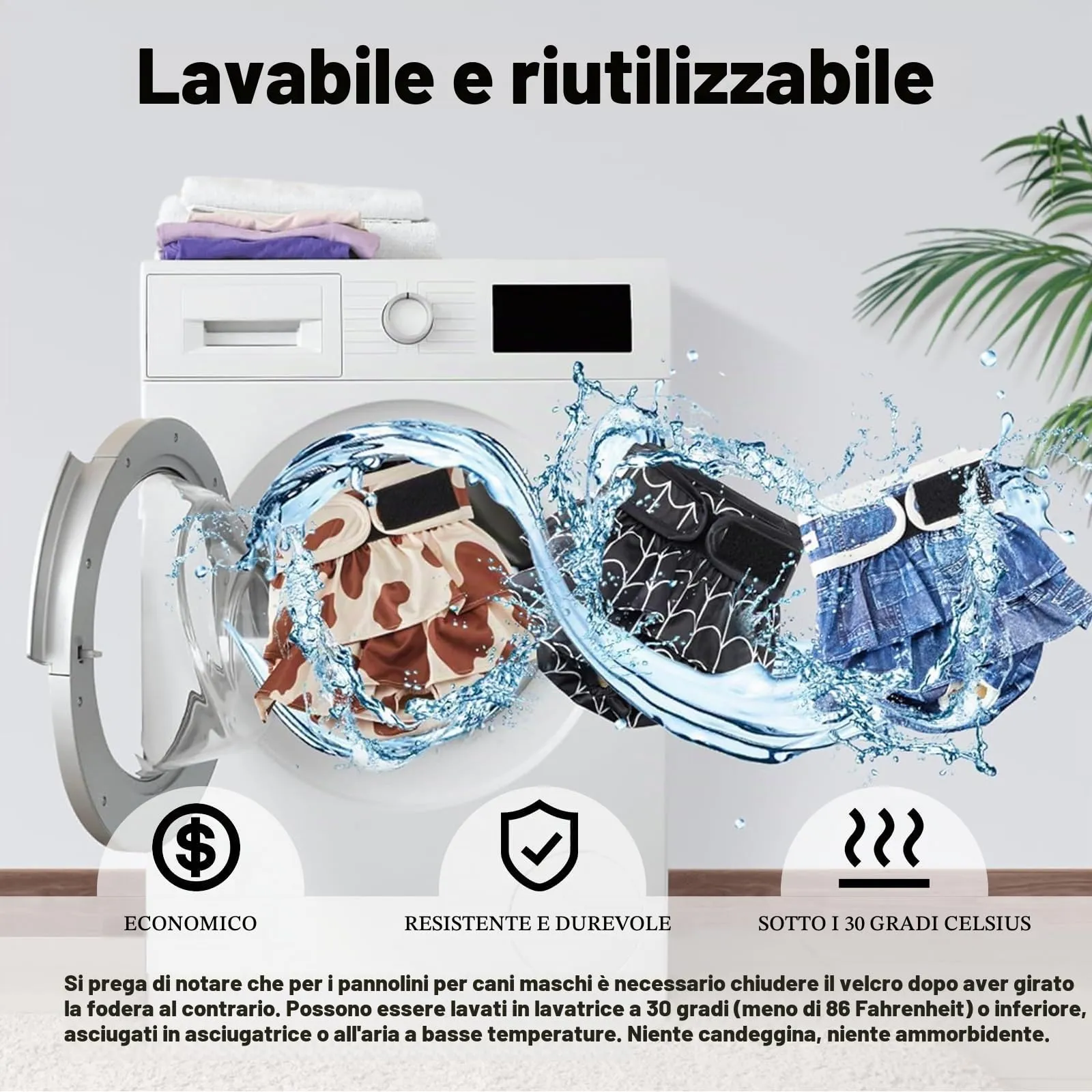 Pannolini riutilizzabili per cani femmina, lavabili, premium, confezione da 3, altamente assorbenti per cani di piccola taglia, per calore, incontinenza e addestramento dei cuccioli (XXL) - immagine 6