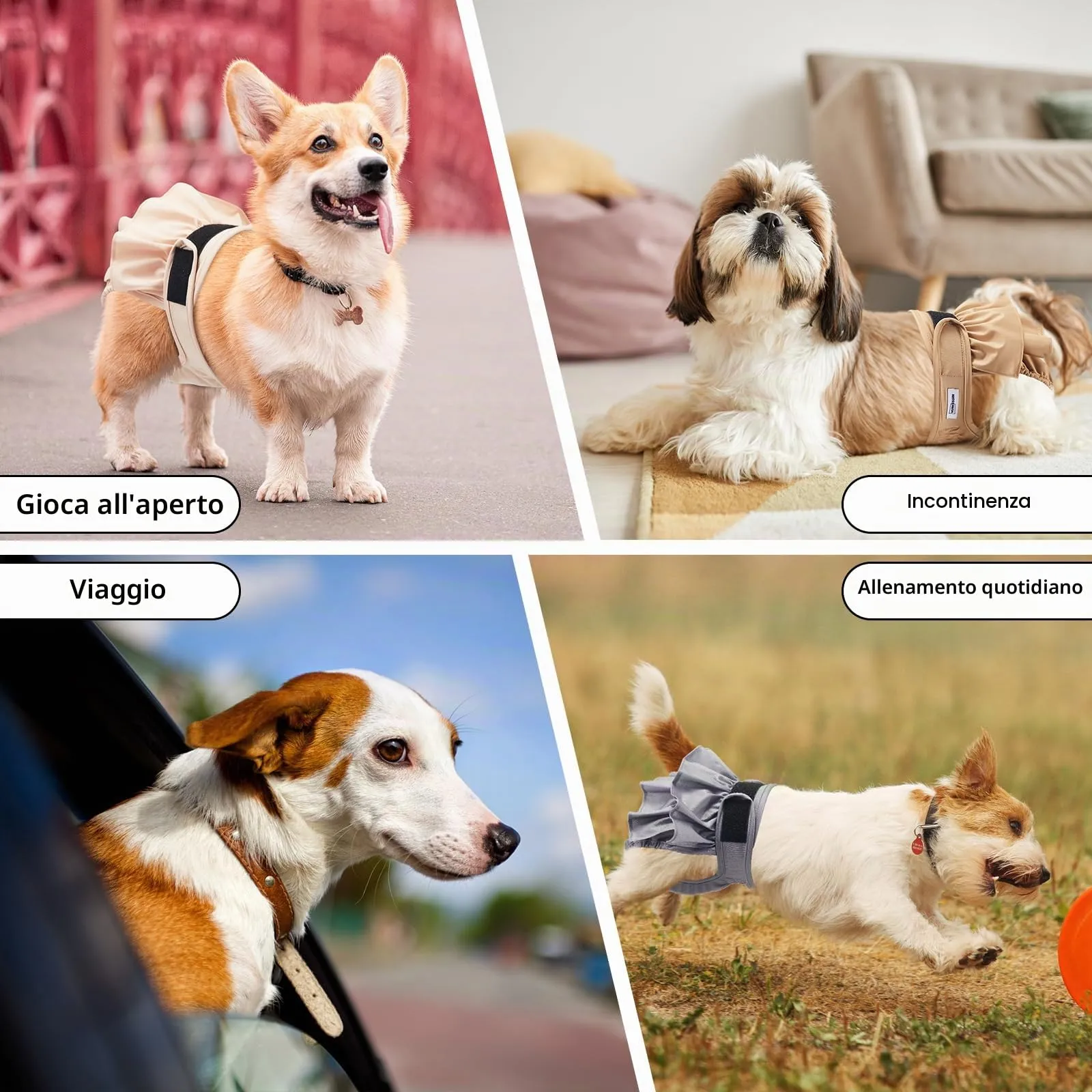Pannolini riutilizzabili per cani femmina, lavabili, premium, confezione da 3, altamente assorbenti per cani di piccola taglia, per calore, incontinenza e addestramento dei cuccioli (S) - immagine 7