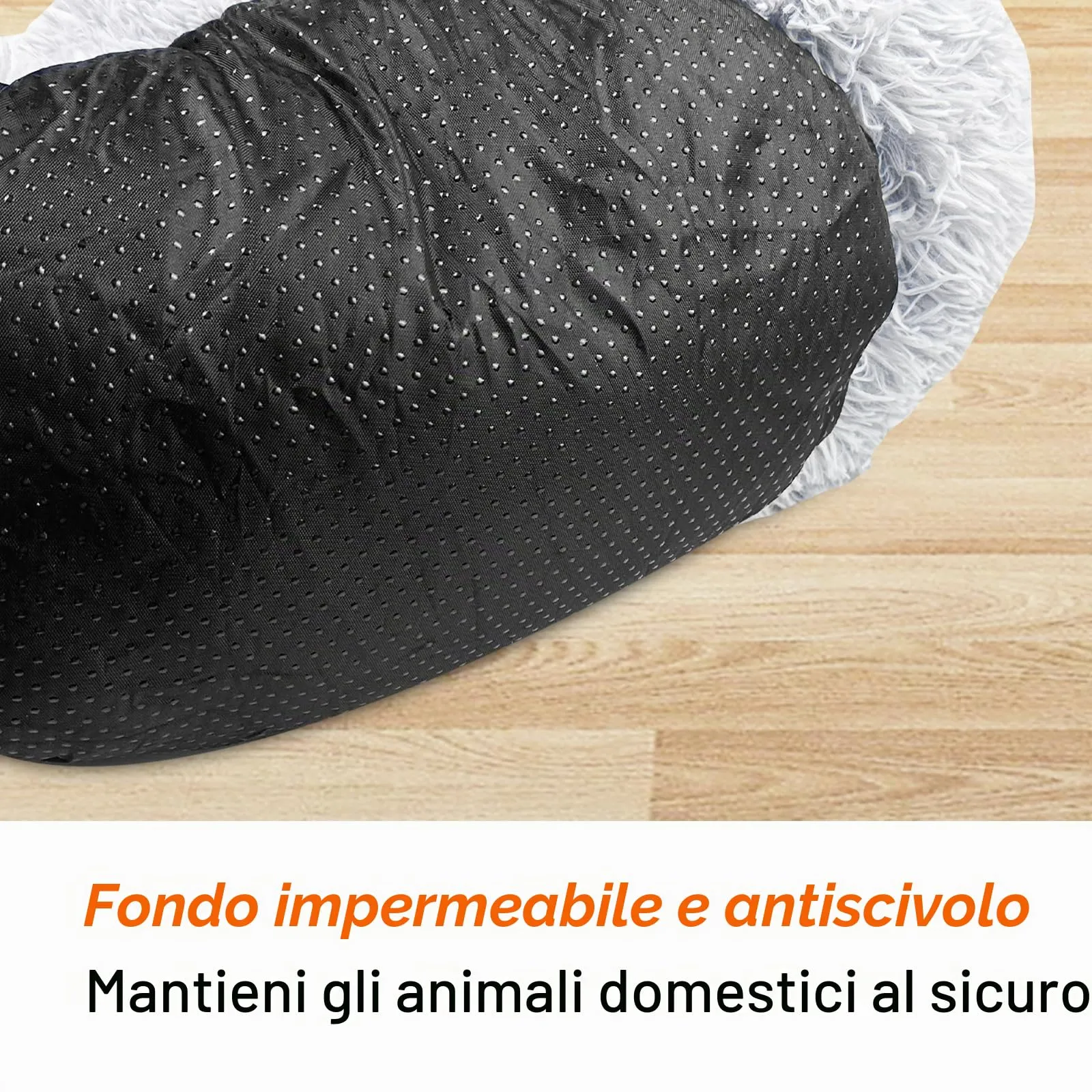Brevanza Cuccia Gatto, Letto Cane, Cuscino Pelosa, Cuscini Lavabile, Cucce Rotondo, Lettini A Ciambella Mantiene Caldo, Antiscivolo Lettino Morbido Per Gatti Cani Piccoli Media (Diameter:60cm, Grigio) - immagine 5