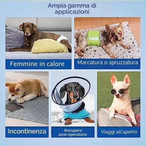 MICOOYO Fodere monouso per pannolini per cani, Cuscinetti di rinforzo per cani maschi e femmine, Inserti super assorbenti per il ciclo per cani, si adattano alla maggior parte dei pannolini per cani - immagine 3