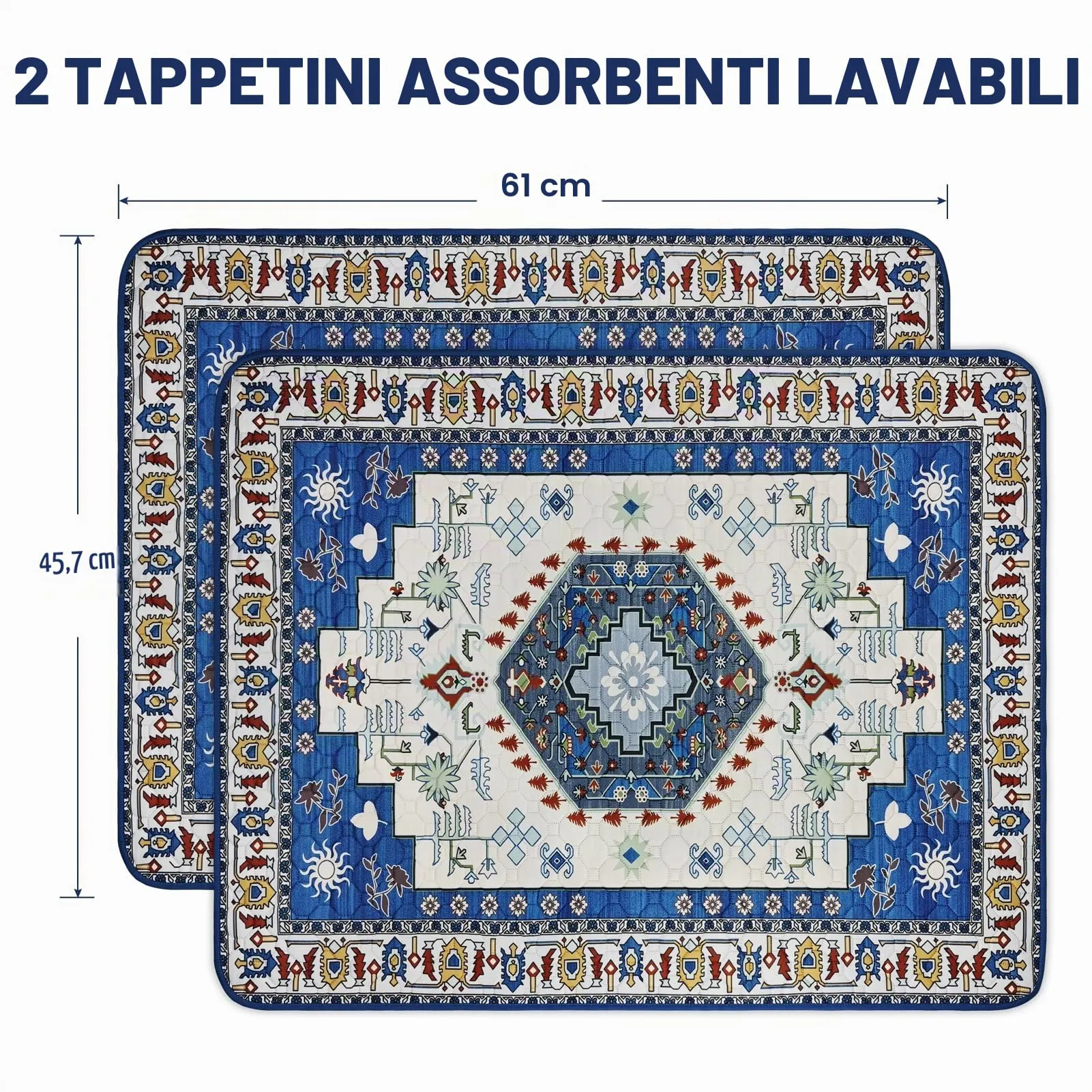 YOSEPATI Tappetini Lavabili per Cani, 2 tappetini con feromoni, 60x45 cm - immagine 3