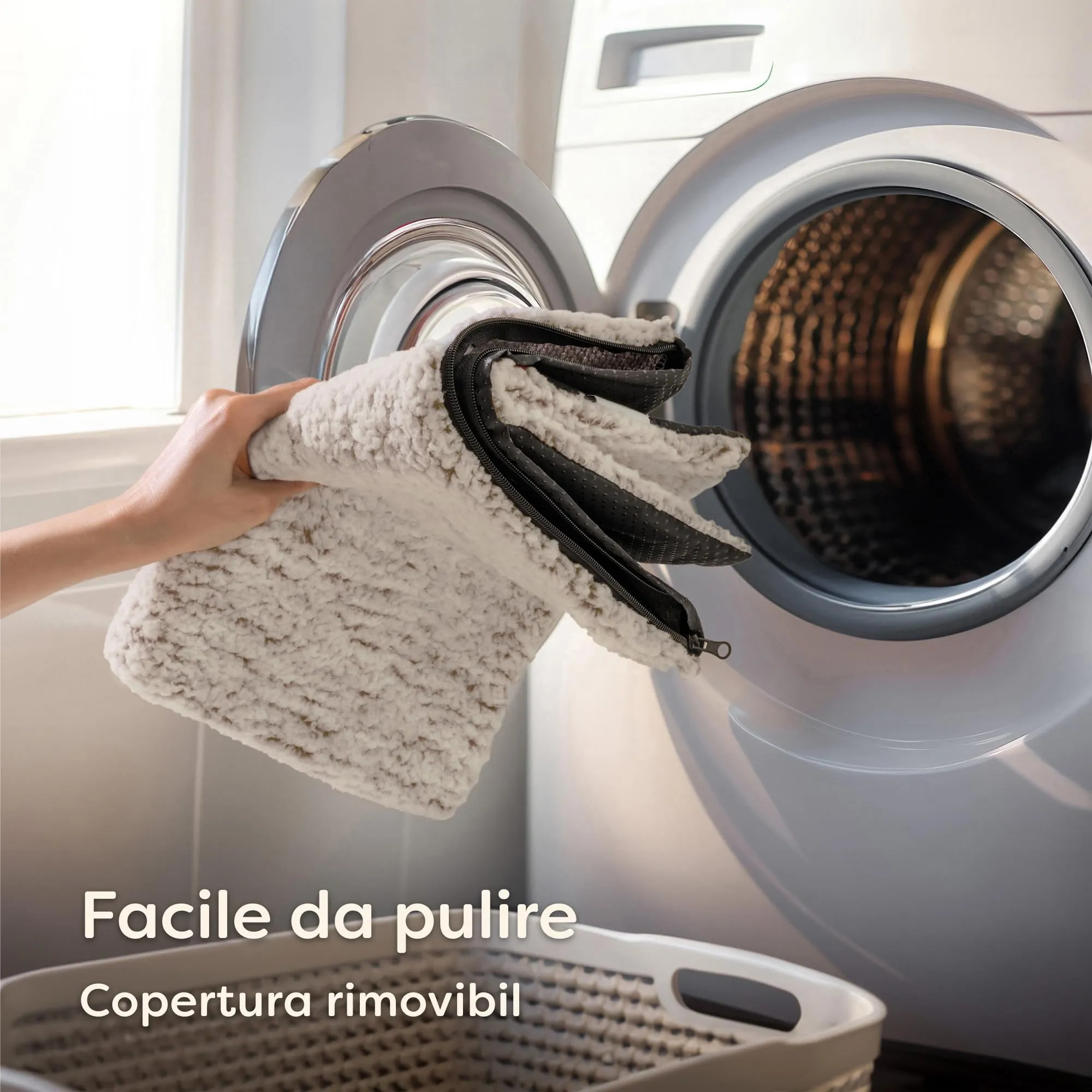 Knupis Tappetino Riscaldante per Cani – Grande Tappetino 90×60 cm – Fodera Lavabile – Morbido & Accogliente – Con Fondo Antiscivolo (Marrone) - immagine 5