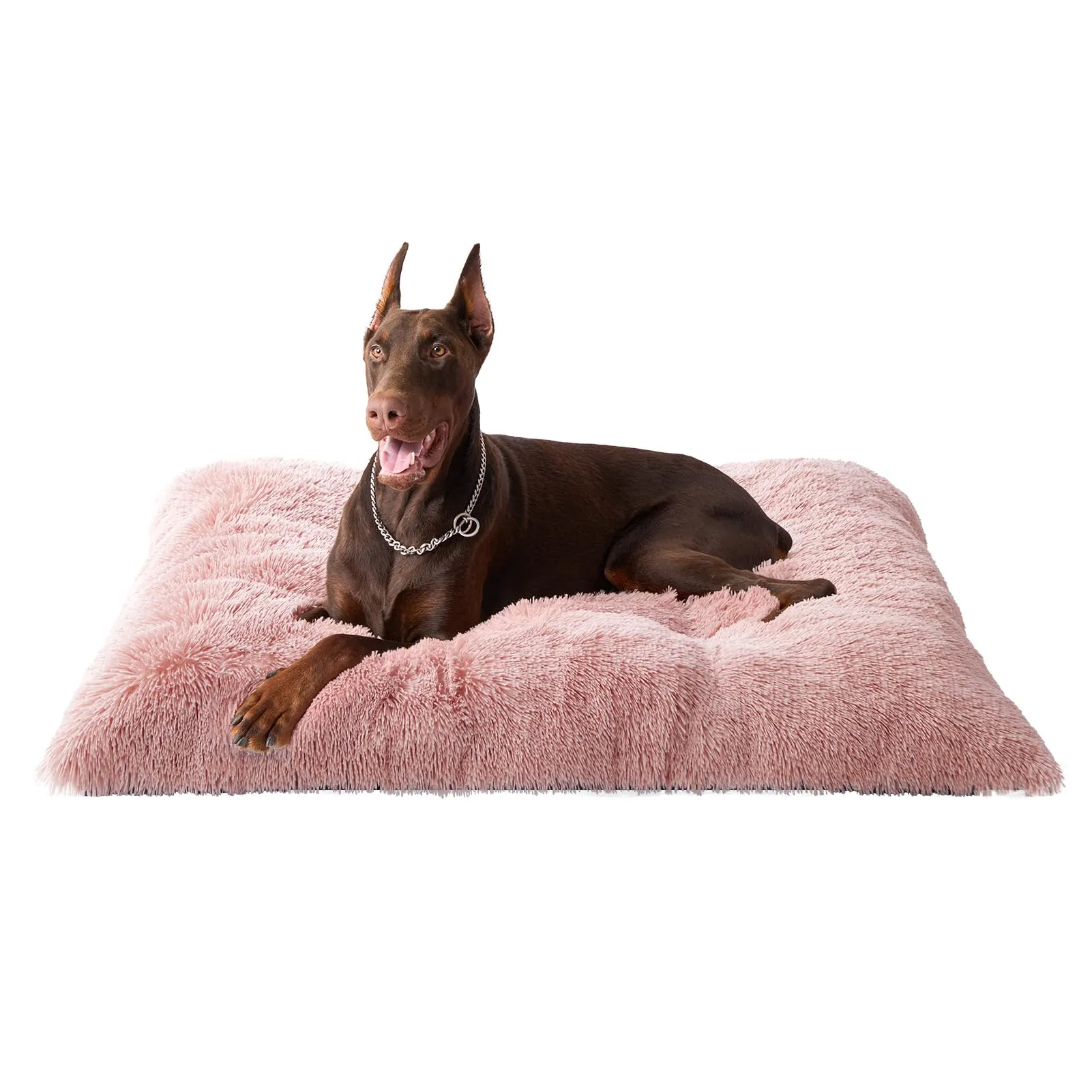 EHEYCIGA Cuscino per Cani Taglia Grande, Cuscino Cane Morbida lavabile, Morbido e Confortevole Letto per Cani a Pelo Lungo, Rosa, 120x90x10cm - immagine 1
