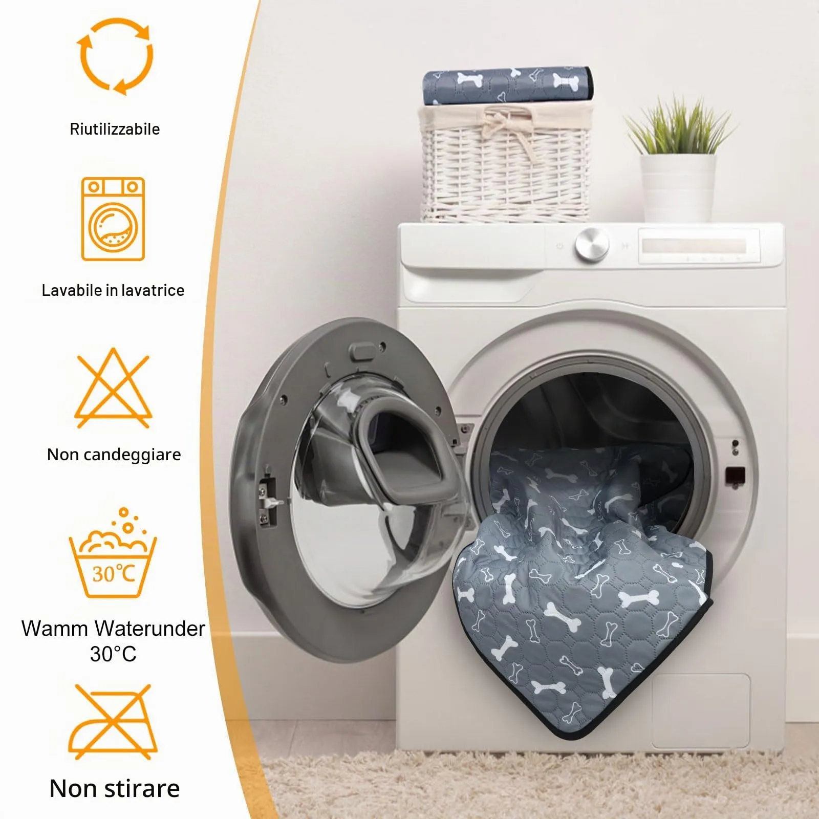 Wusboo Set di 2 Tappetini Igienici per Animali ,70 x 100 cm Super Assorbenti, Impermeabili e Riutilizzabili | Perfetti per Cani, Gatti, Conigli e Porcellini d’India - immagine 5
