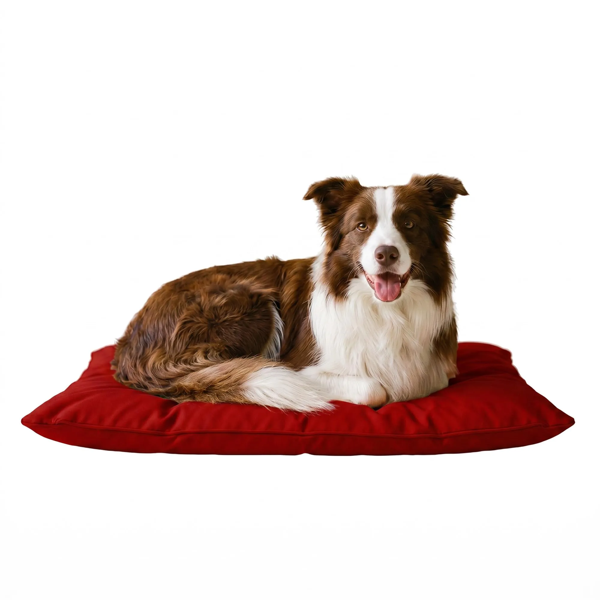 Maxy Cuscinone Cane e Gatto ELEGANT – Cuscino per Animali Domestici Imbottito e Trapuntato, in Microfibra, 60x100 cm, Materassino Morbido e Confortevole per Cani Taglia Piccola/Media/Grande, Rosso - immagine 9