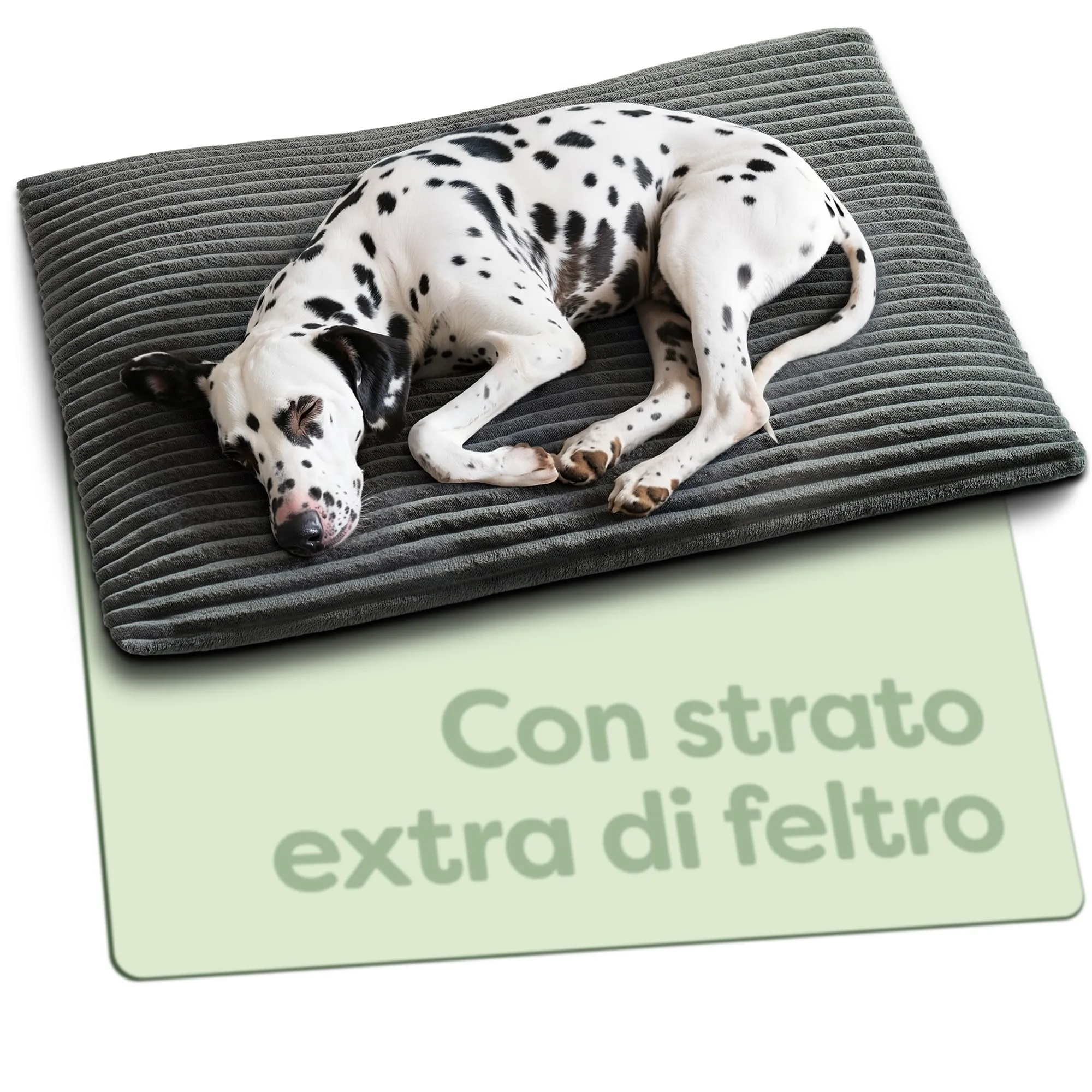 Knupis Tappetino Riscaldante Morbido Cani 90×60 cm – Morbido e Fonoassorbente – Rivestimento Lavabile – con Fondo Antiscivolo – Grigio - immagine 1
