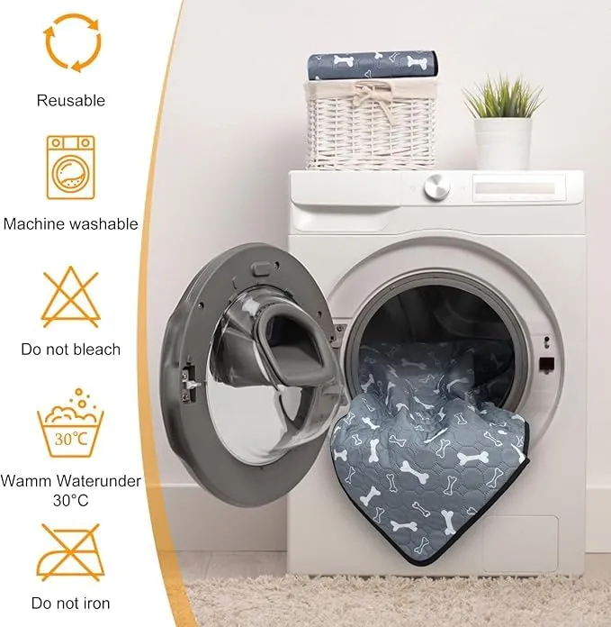 Wusboo Set di 2 Tappetini Igienici per Animali ,45 x 60 cm Super Assorbenti, Impermeabili e Riutilizzabili | Perfetti per Cani, Gatti, Conigli e Porcellini d’India - immagine 5