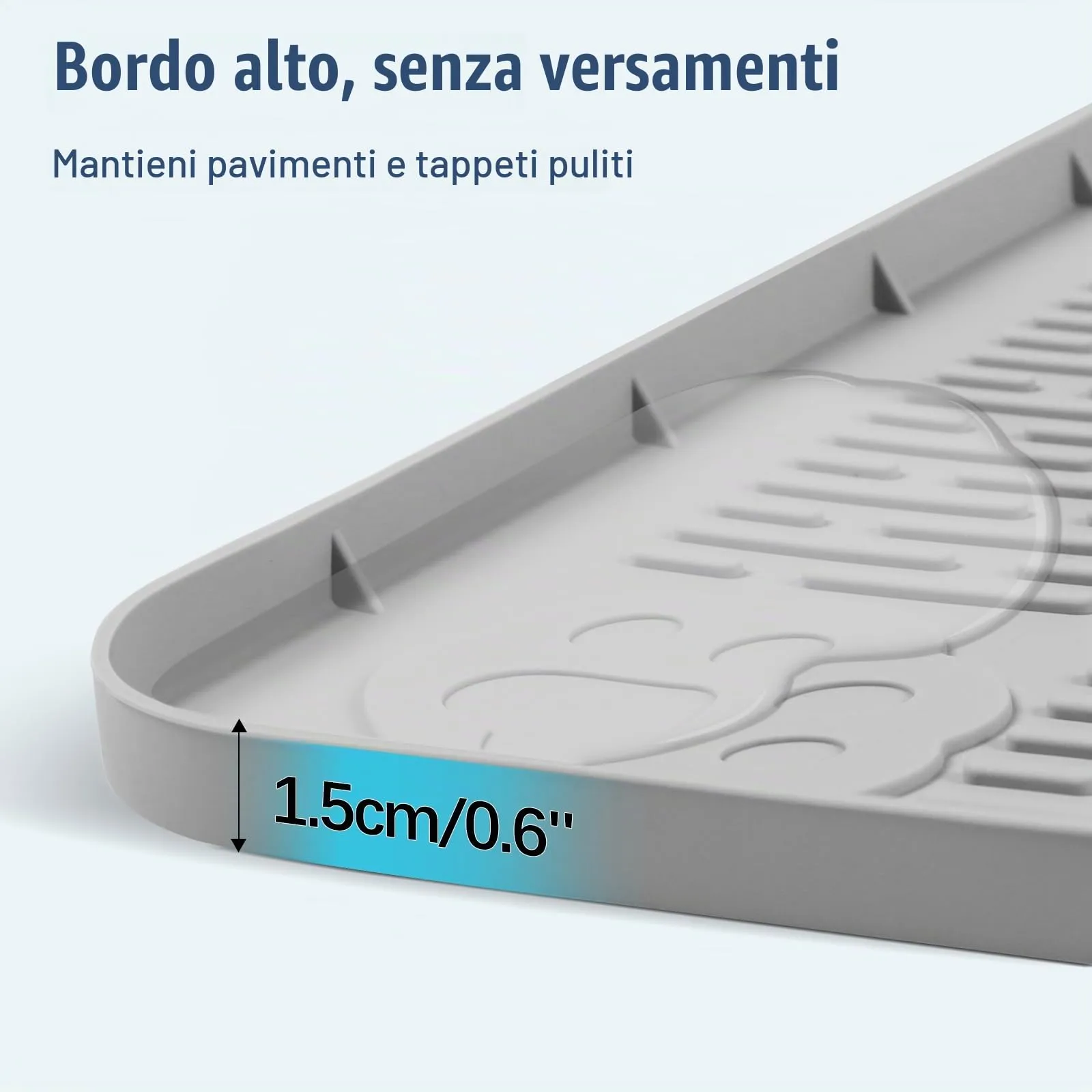 Bartuke 86x56cm traversine cani lavabili,tappetino cane pipi,Grigio chiaro - immagine 4