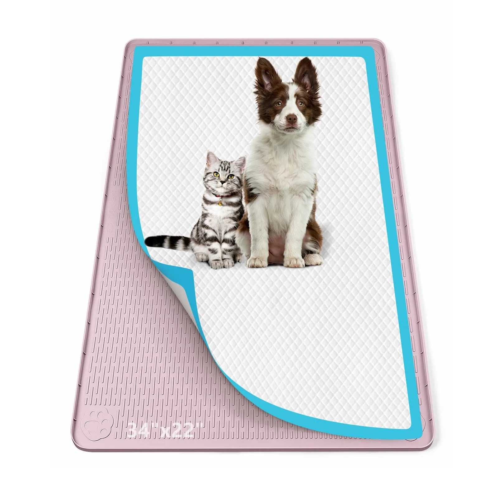 Bartuke 86x56cm traversine cani lavabili,tappetino cane pipi,Rosa - immagine 1