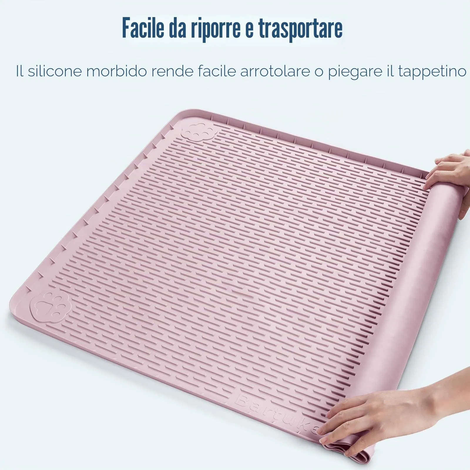 Bartuke 86x56cm traversine cani lavabili,tappetino cane pipi,Rosa - immagine 6