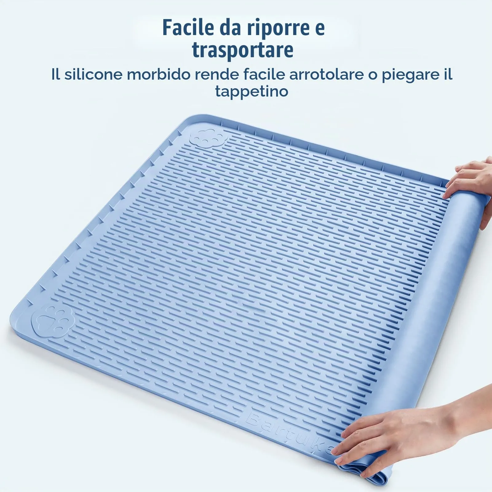 Bartuke 86x56cm traversine cani lavabili,tappetino cane pipi,Blu - immagine 6