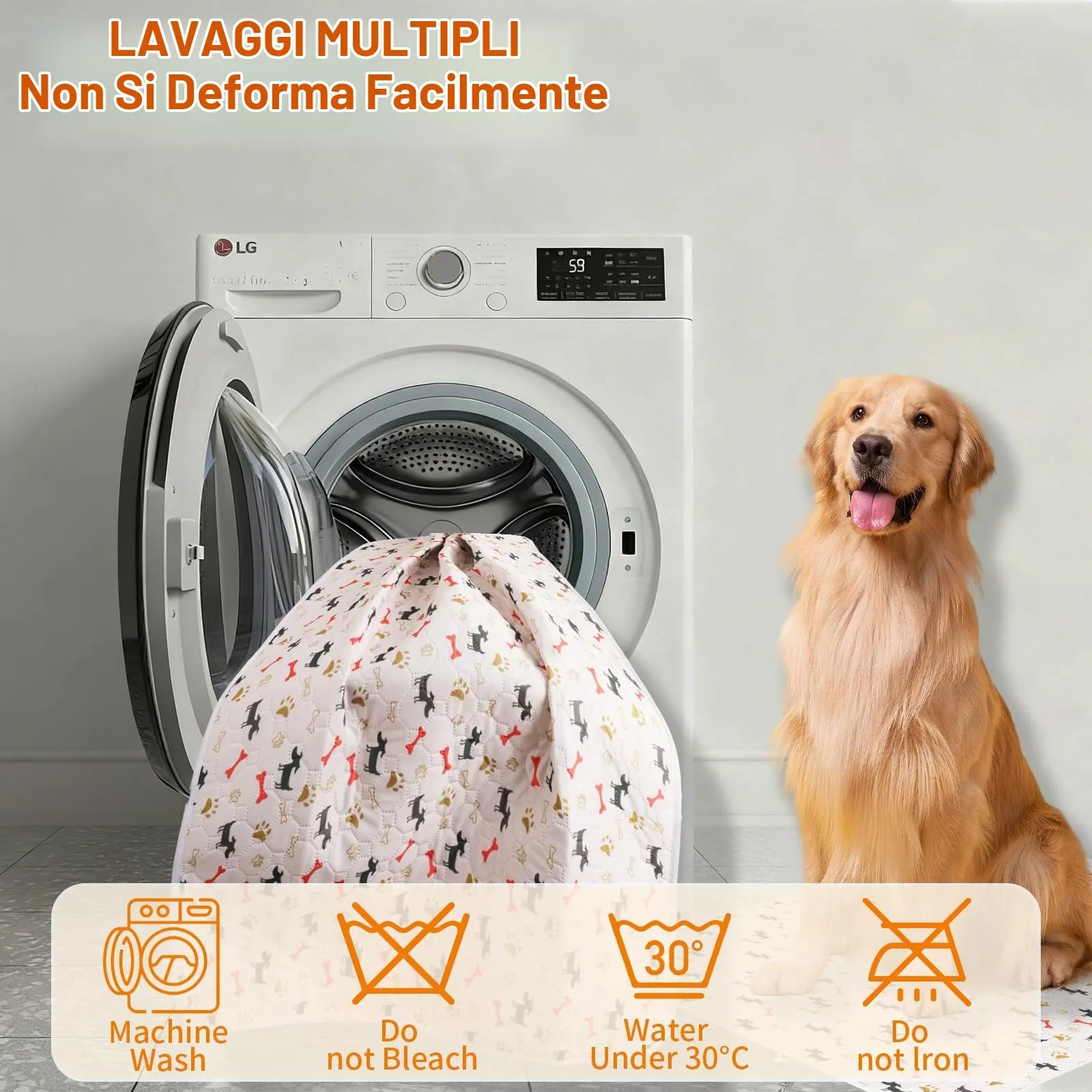 Wusboo Set di 2 Tappetini Igienici per Animali ,70 x 100 cm Super Assorbenti, Impermeabili e Riutilizzabili | Perfetti per Cani, Gatti, Conigli e Porcellini d’India - immagine 6