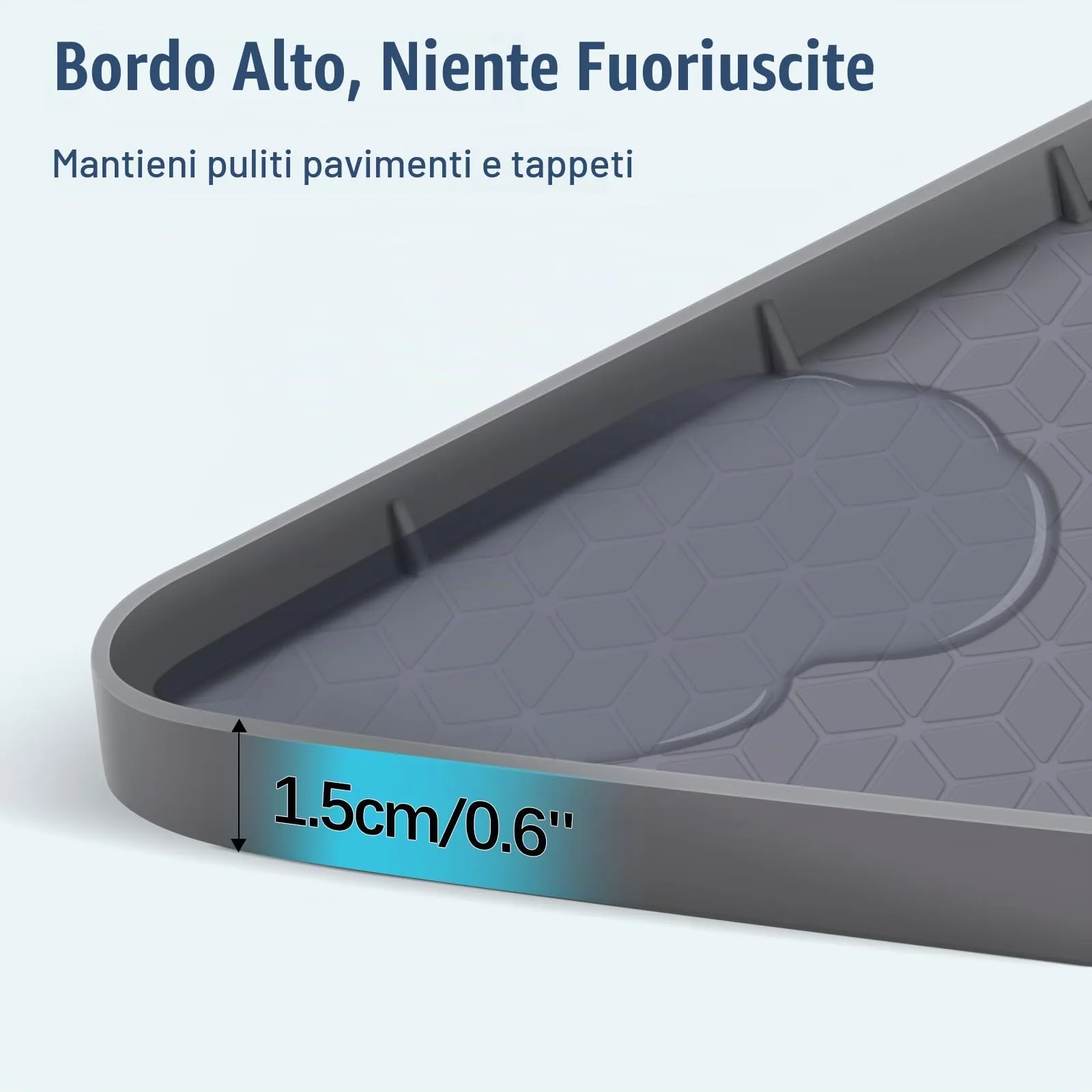 Bartuke 86x56cm traversine lavabili,piccolo tappetino cane pipi,Grigio - immagine 3
