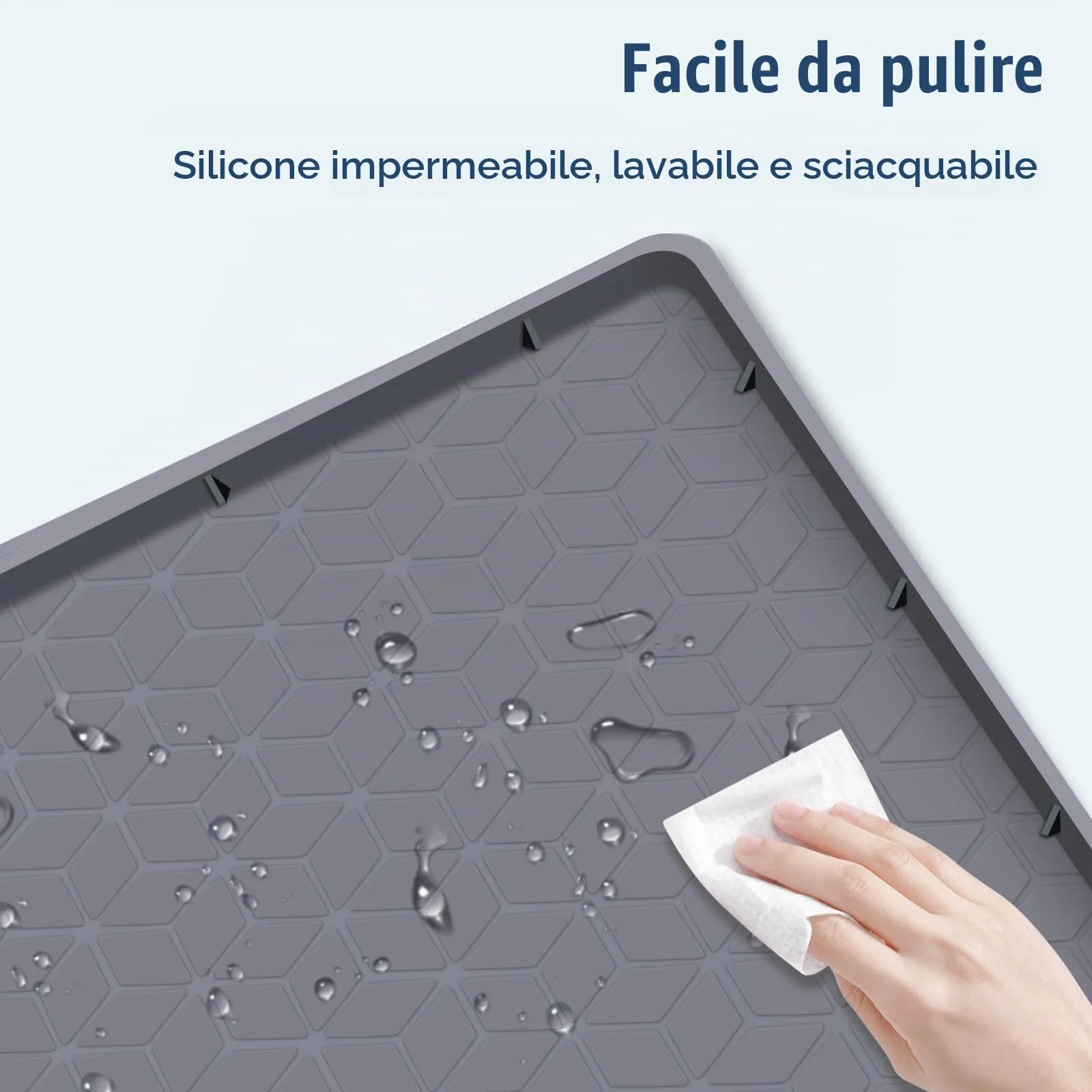 Bartuke 86x56cm traversine lavabili,piccolo tappetino cane pipi,Grigio - immagine 5