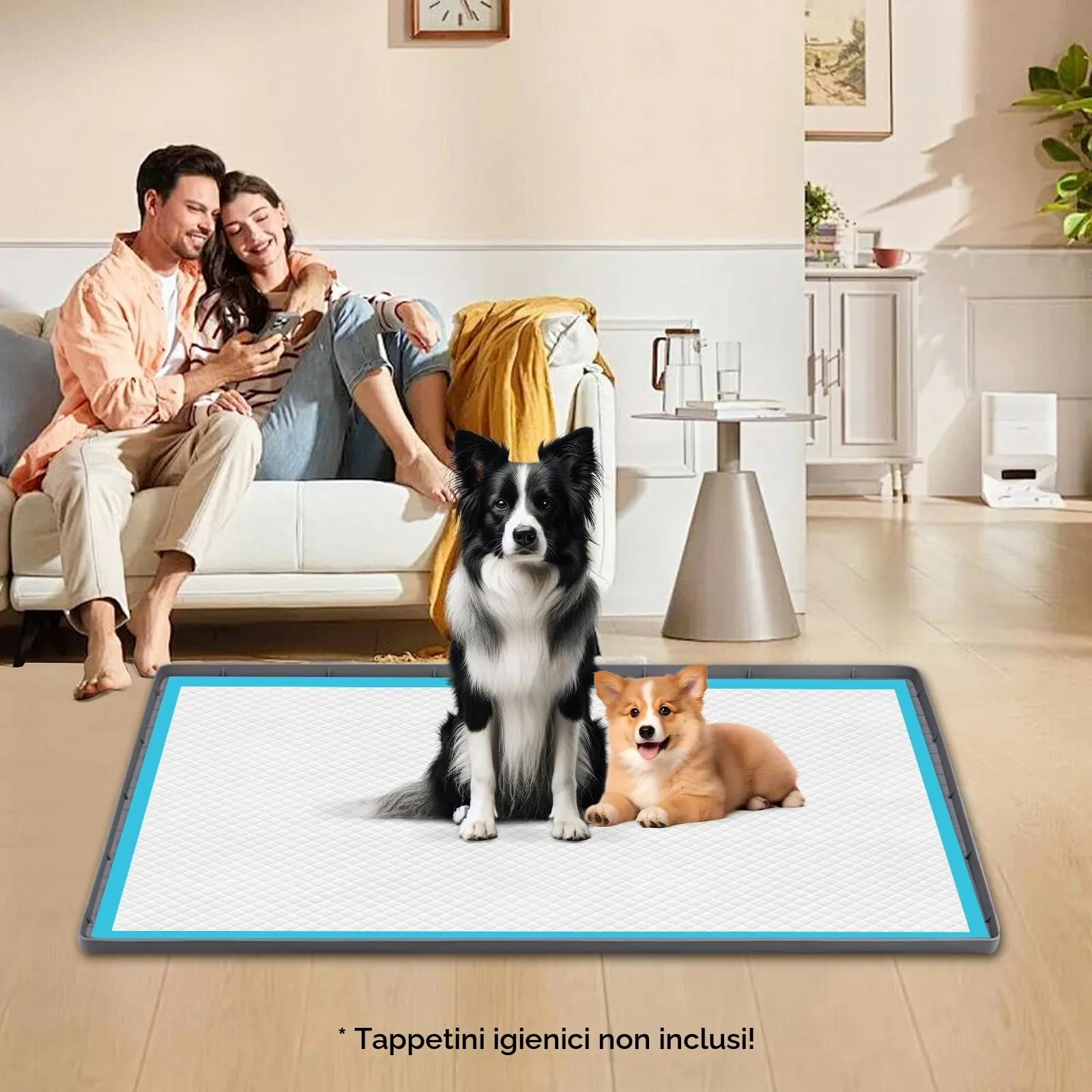 Bartuke 86x56cm traversine lavabili,piccolo tappetino cane pipi,Grigio - immagine 7