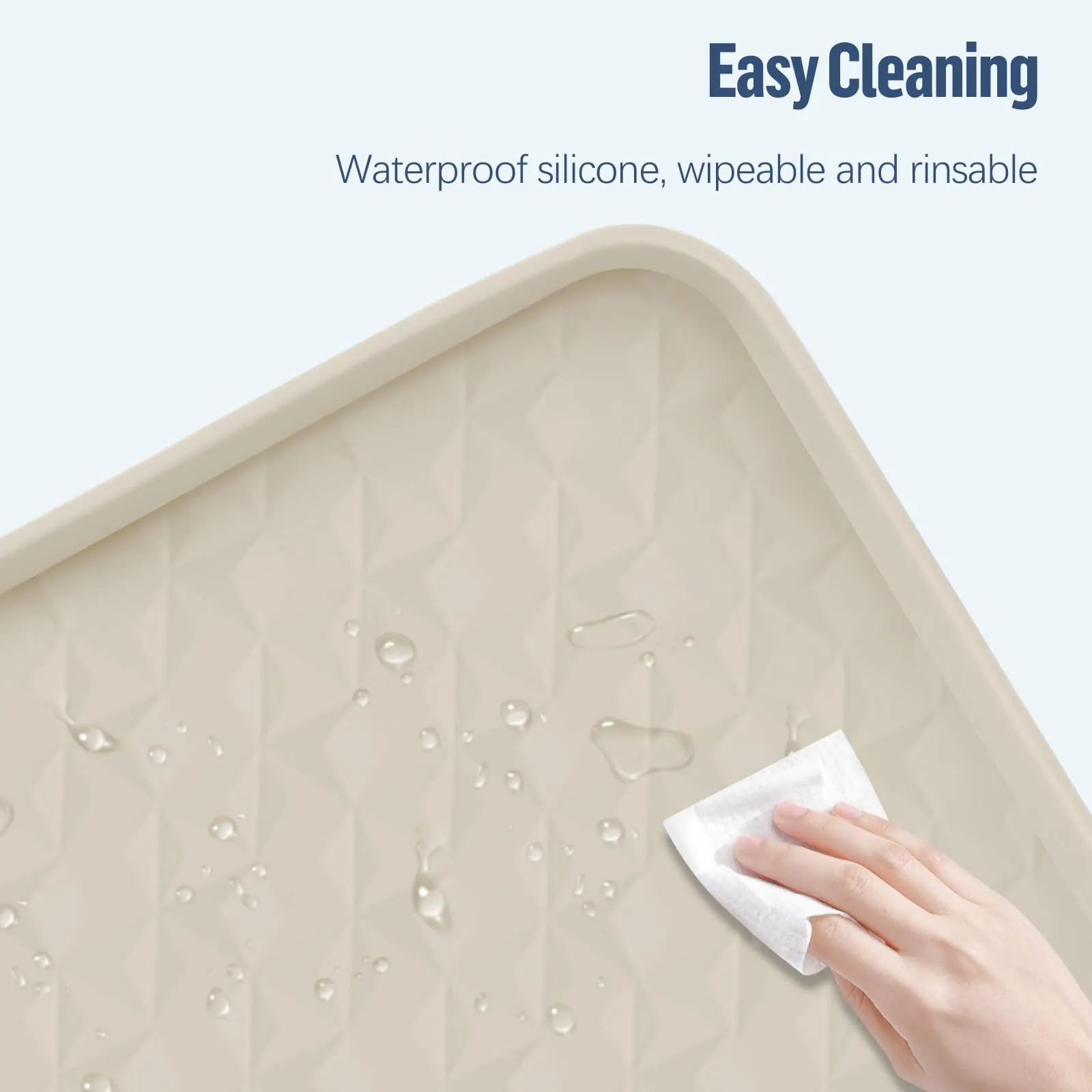 Bartuke 130x65cm traversine cani lavabili,Grande tappetino cane pipi,Beige - immagine 5