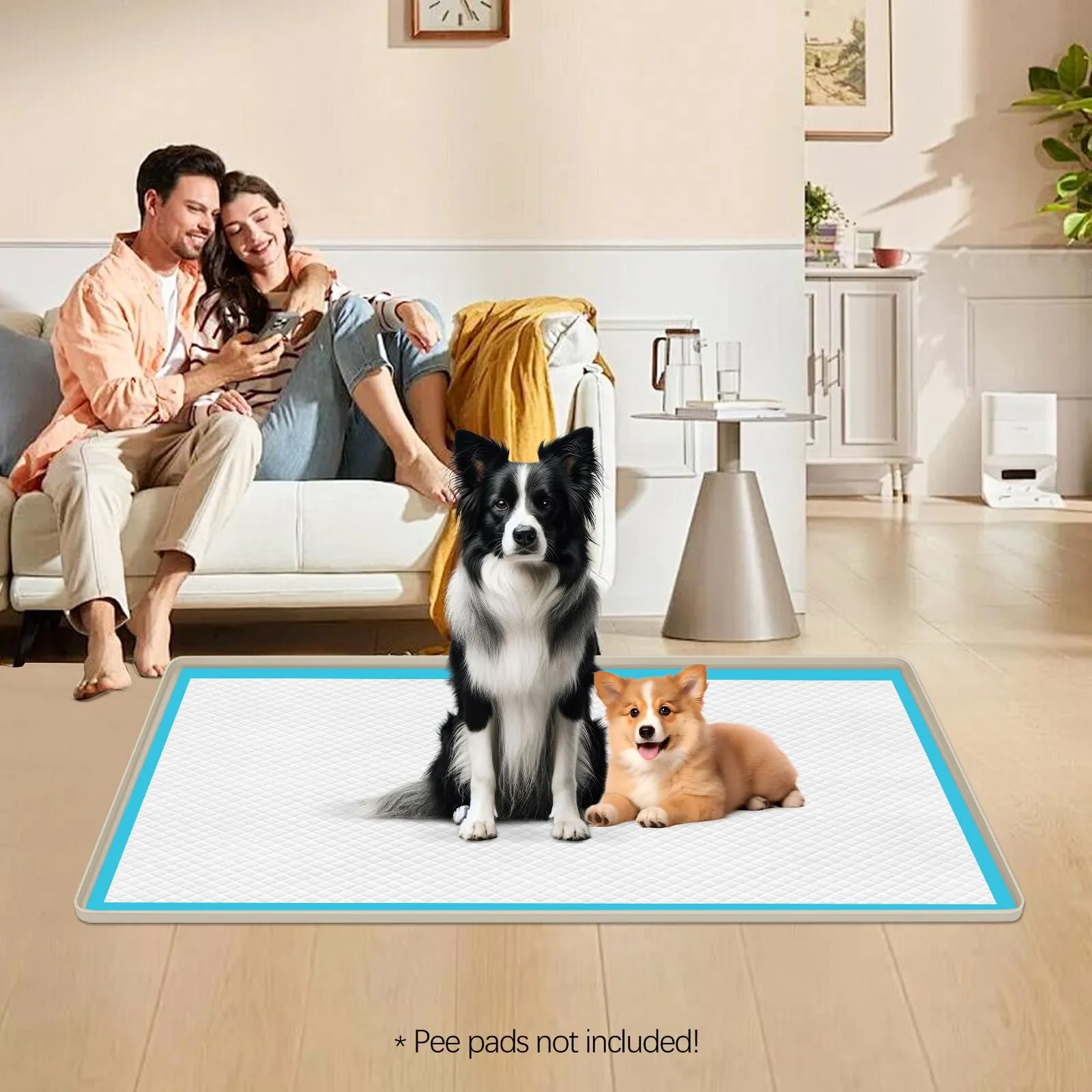 Bartuke 130x65cm traversine cani lavabili,Grande tappetino cane pipi,Beige - immagine 7