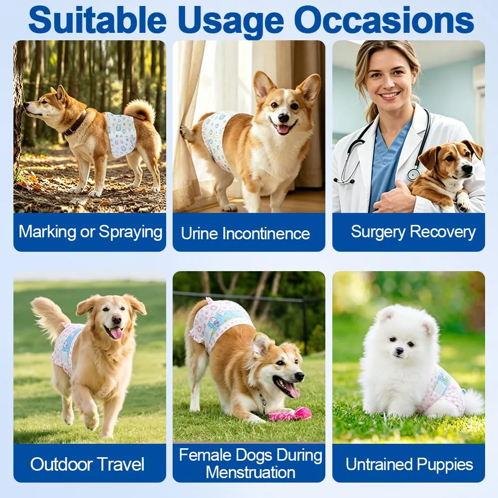 OFFCUP Pannolini USA E Getta, 24 Pannolini per Can, Fascia per Cani Maschi - immagine 7