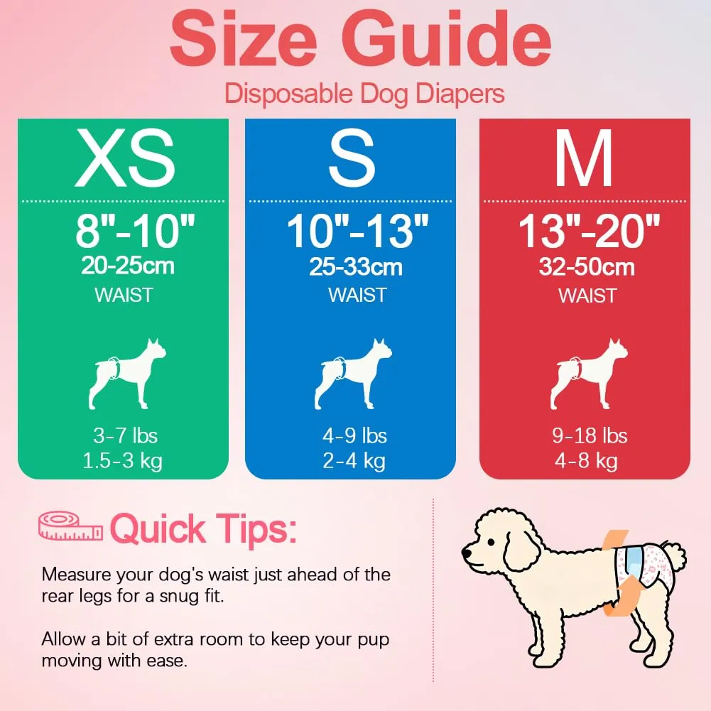 OFFCUP Pannolini USA E Getta, 20 Pannolini per Can, Fascia per Cani cagna - immagine 2