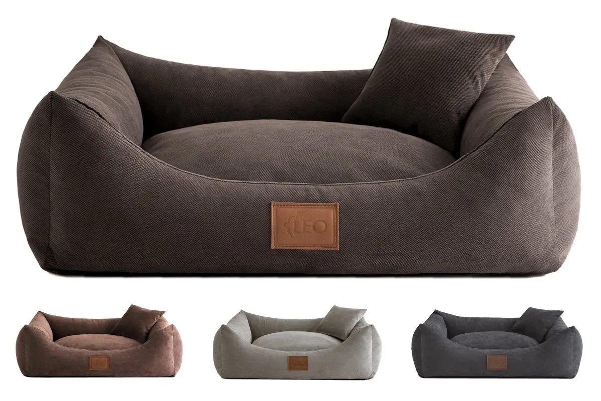 Leo4dog Divano Sun 6 Taglie, 4 Colori Letto per Cani, Cuscino per Cani, Cestino per Cani. (Marrone, XXL-130X100) - immagine 1