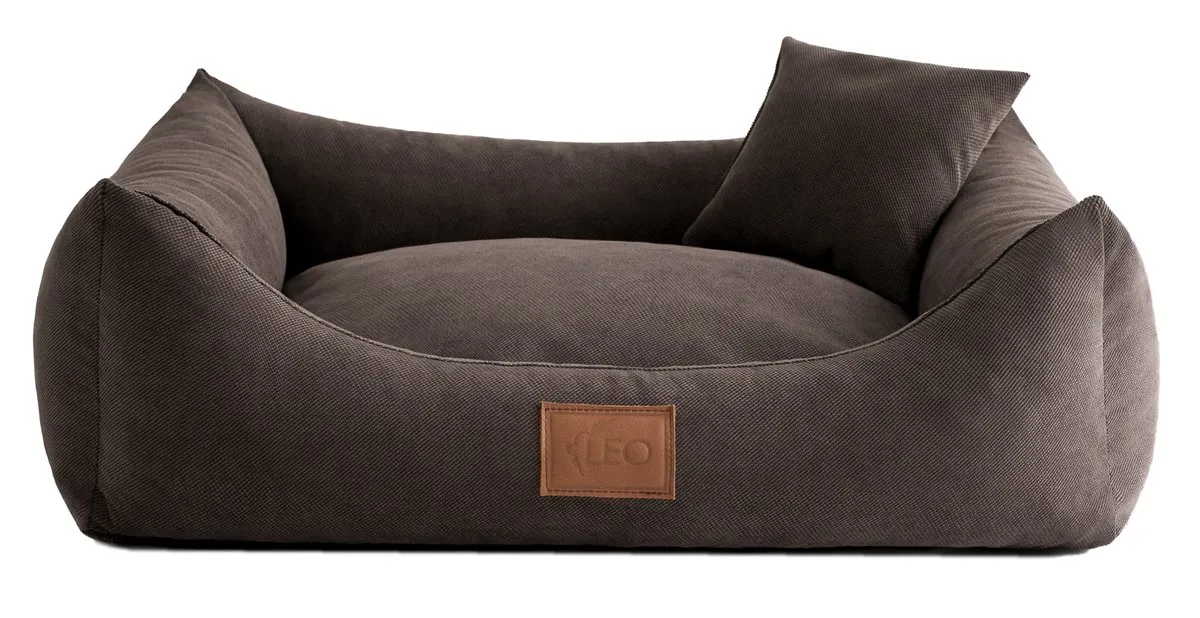 Leo4dog Divano Sun 6 Taglie, 4 Colori Letto per Cani, Cuscino per Cani, Cestino per Cani. (Marrone Scuro, S-67X52) - immagine 2