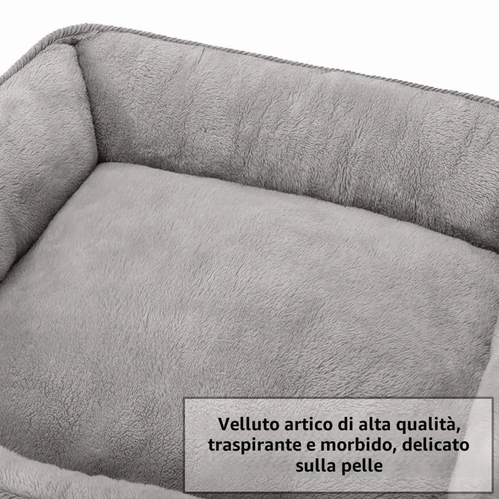 Hollypet Letto per Gatti e Cani di Piccola Taglia, Cuccia per Cuccioli, Morbido Lettino per Animali Domestici, Grigio (55 * 45 * 15cm) - immagine 6