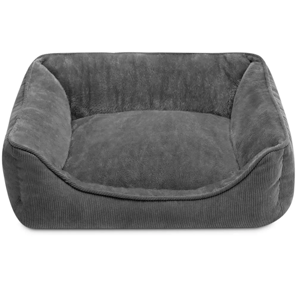 Hollypet Letto per Gatti e Cani di Piccola Taglia, Cuccia per Cuccioli, Morbido Lettino per Animali Domestici, Grigio Scuro (55 * 45 * 15cm) - immagine 1