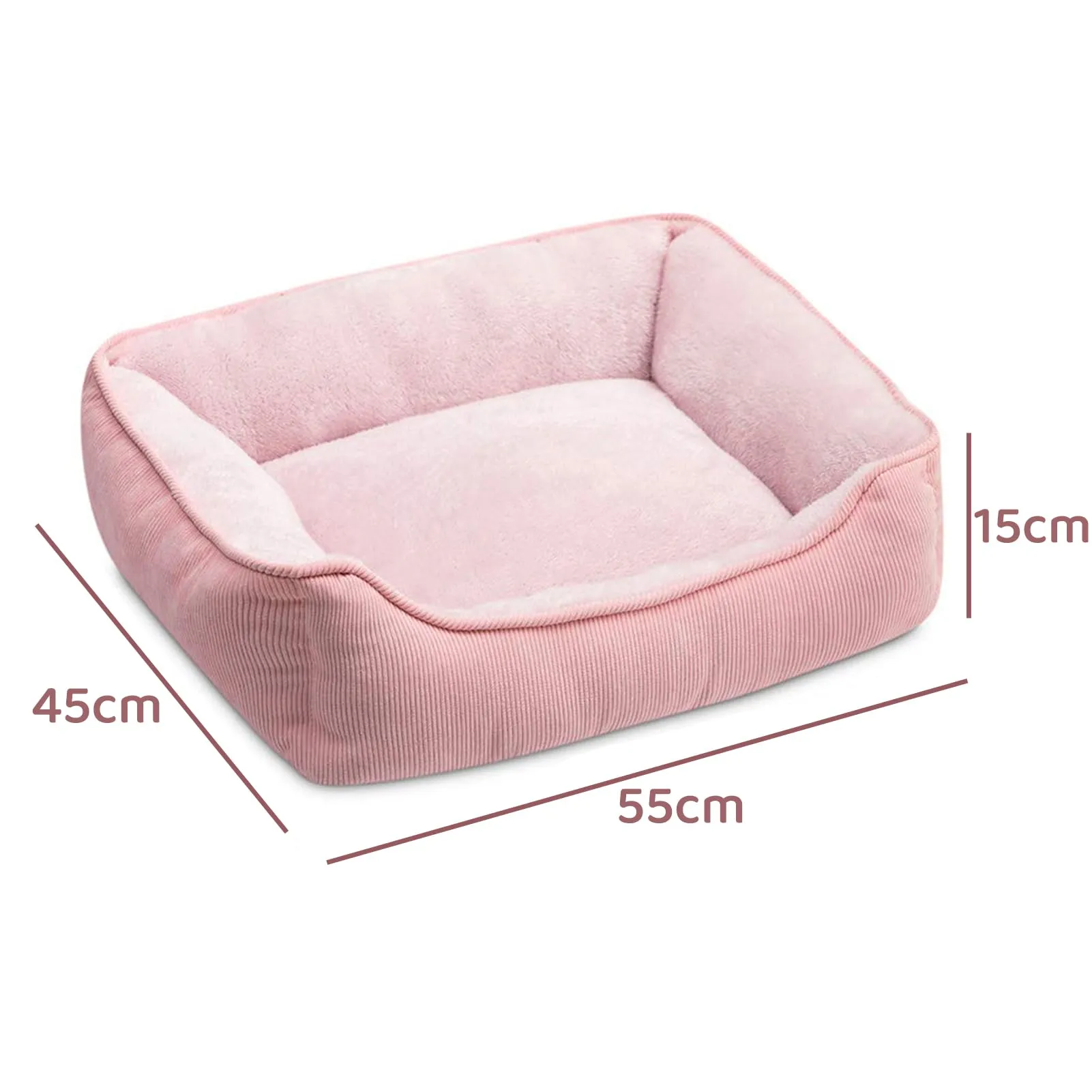 Hollypet Letto per Gatti Letto per Cani di Piccola Taglia, Cuccia per Gatti e Cuccioli, Letto Gatto Morbido Lettino per Animali Domestici, Rosa(55 * 45 * 15cm) - immagine 2