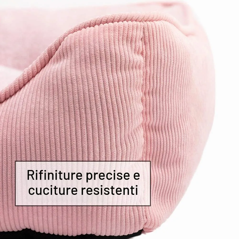 Hollypet Letto per Gatti Letto per Cani di Piccola Taglia, Cuccia per Gatti e Cuccioli, Letto Gatto Morbido Lettino per Animali Domestici, Rosa(55 * 45 * 15cm) - immagine 7